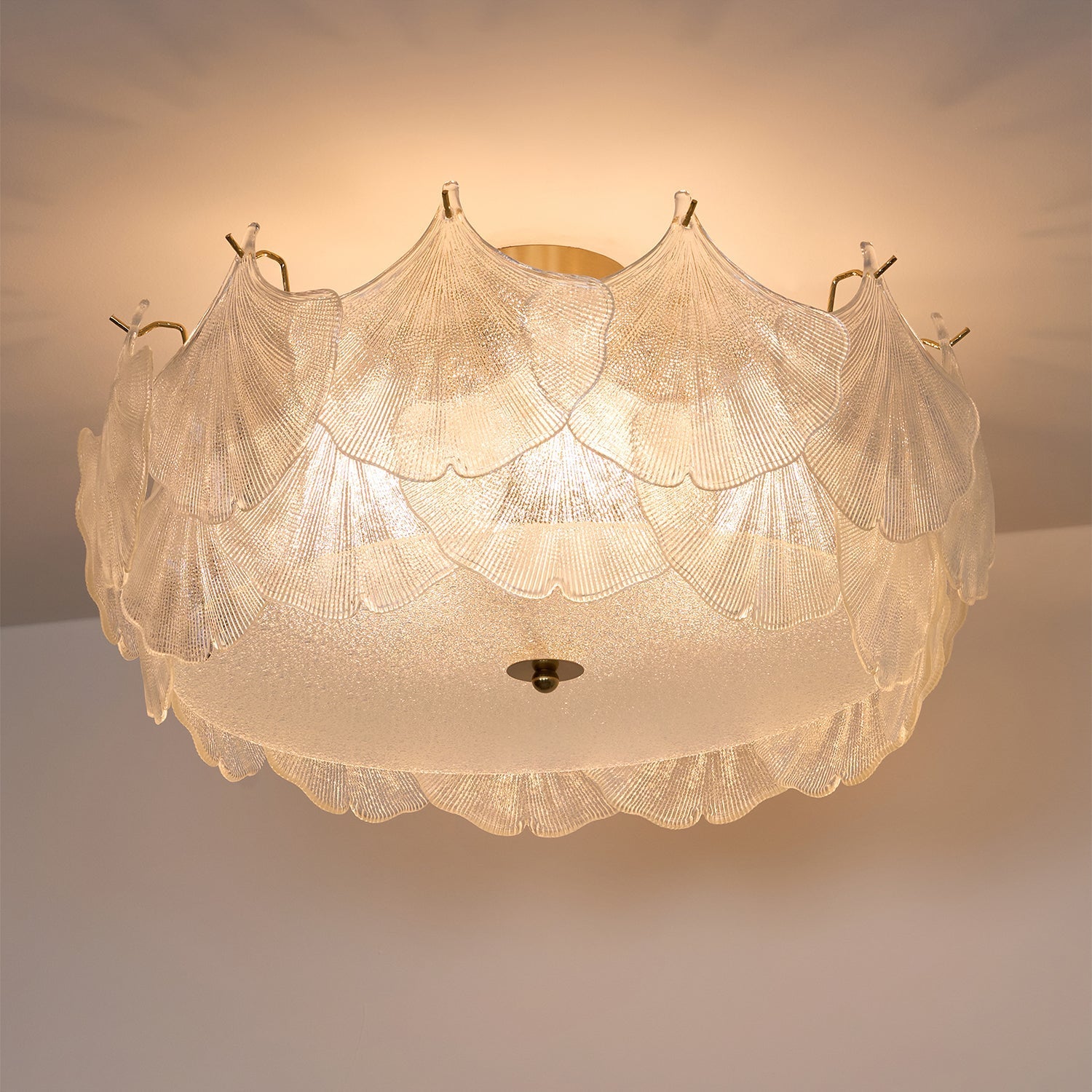 Quineth Maple Leaf Cluster Glass Ceiling Light-Neutral Decor
