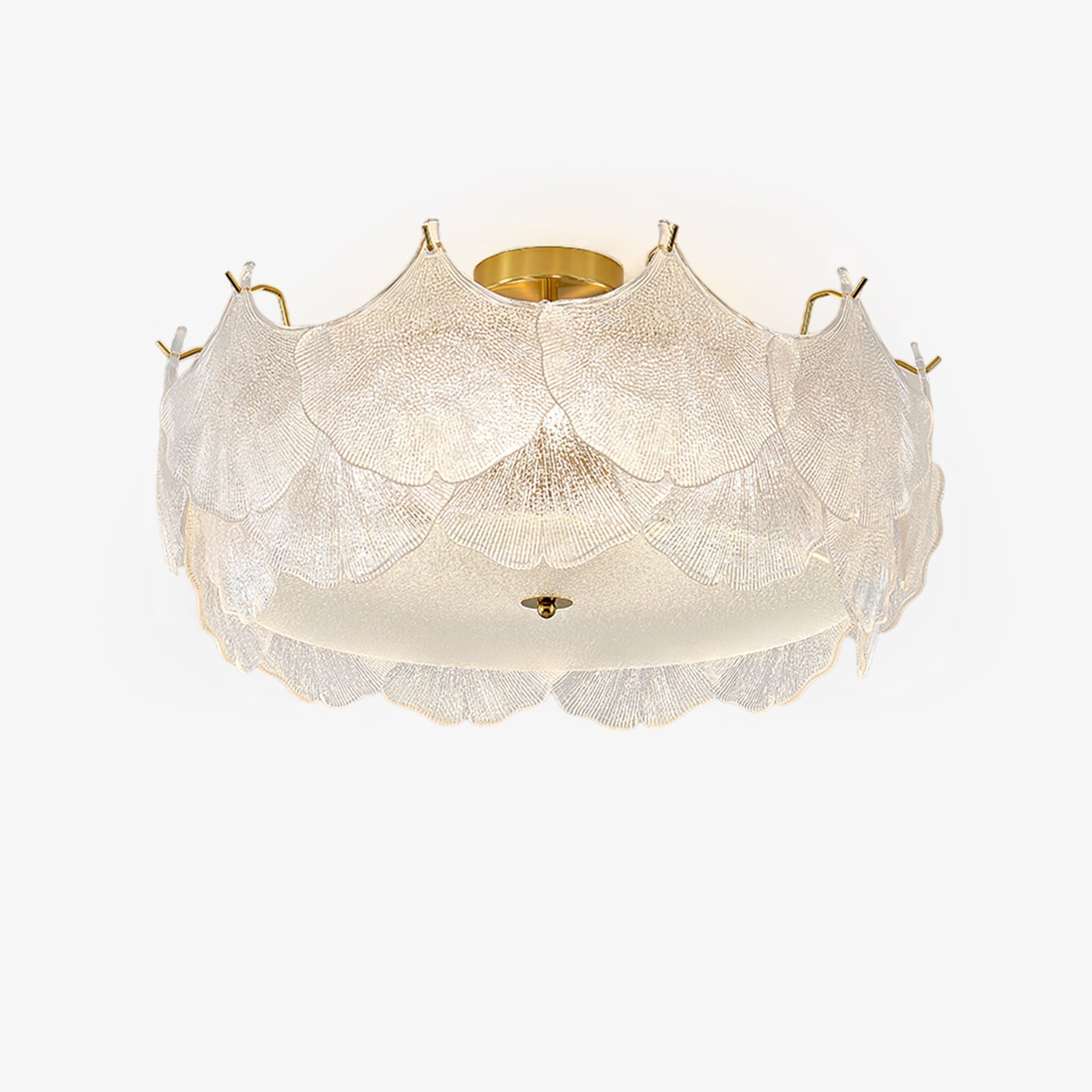 Quineth Maple Leaf Cluster Glass Ceiling Light-Neutral Decor