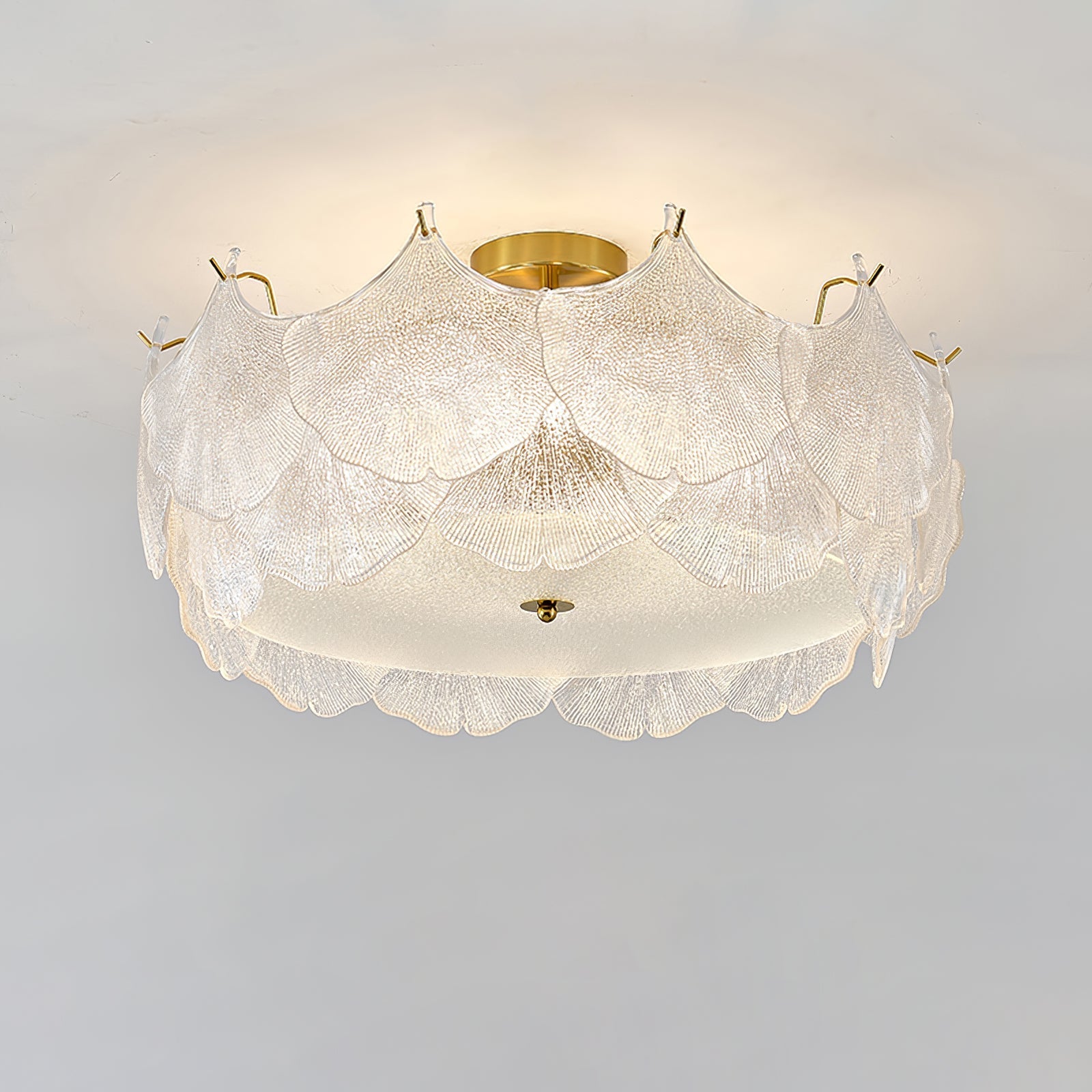 Quineth Maple Leaf Cluster Glass Ceiling Light-Neutral Decor
