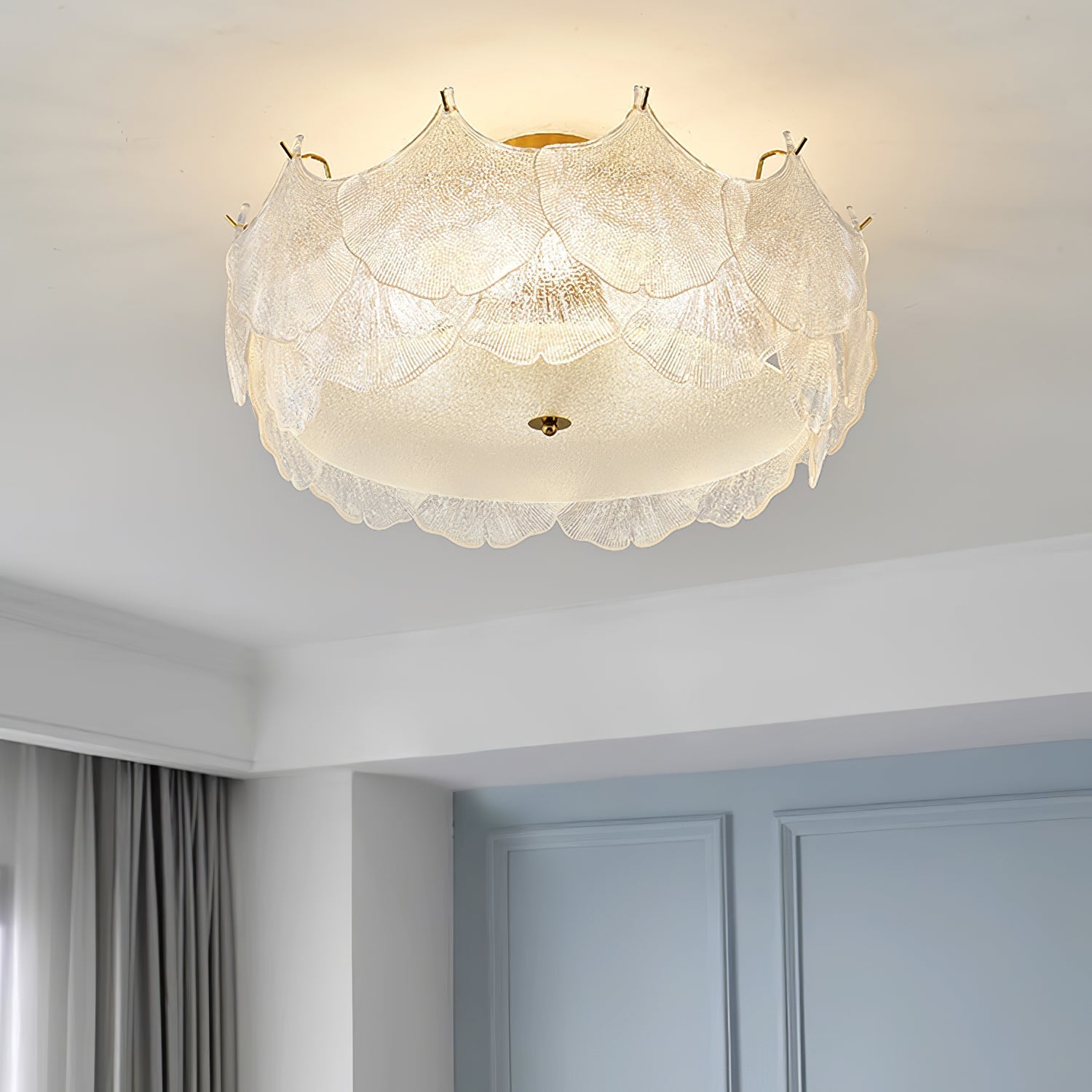 Quineth Maple Leaf Cluster Glass Ceiling Light-Neutral Decor