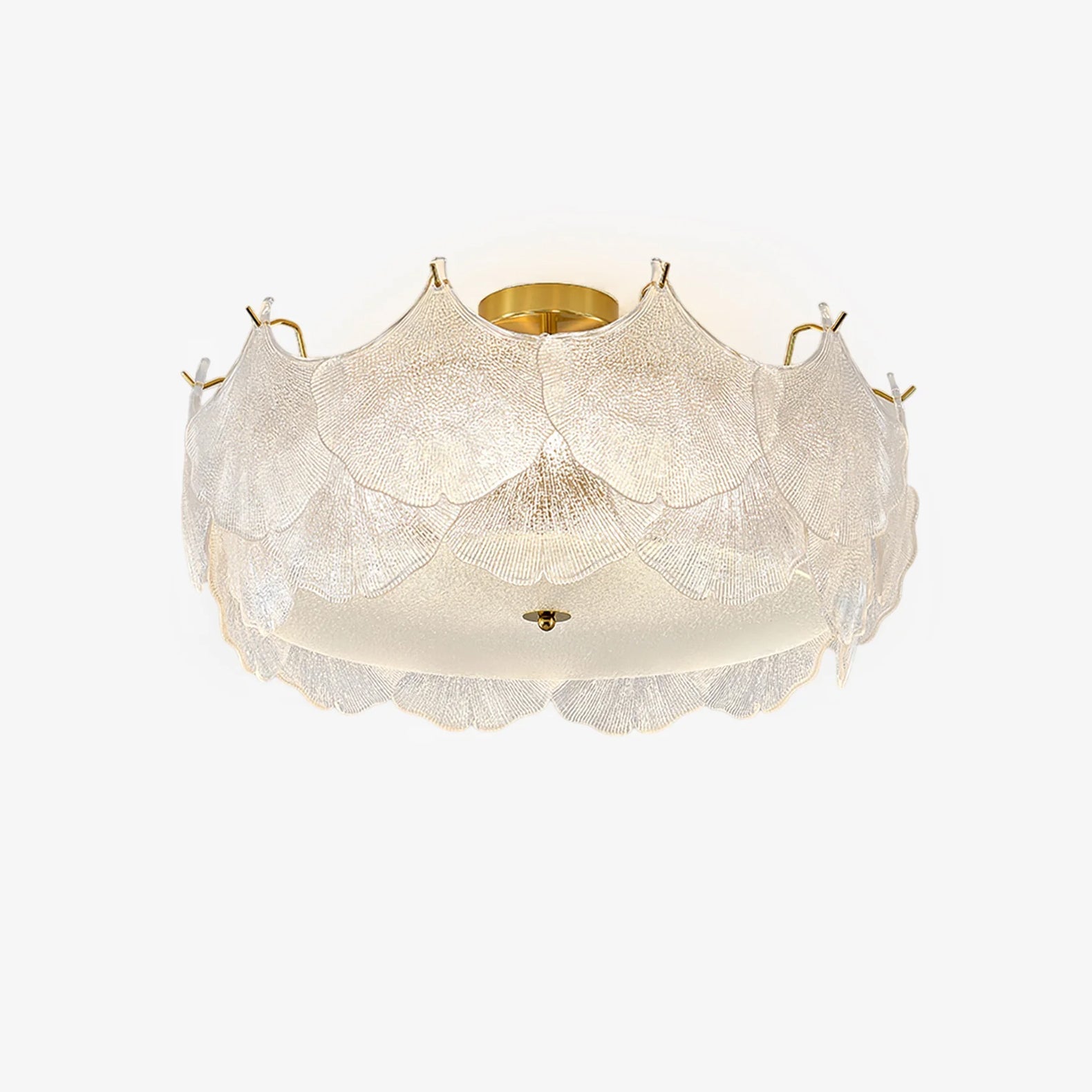 Quineth Maple Leaf Cluster Glass Ceiling Light-Neutral Decor