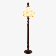 Maplen Wood Fabric Vintage Floor Lamp-Neutral Decor