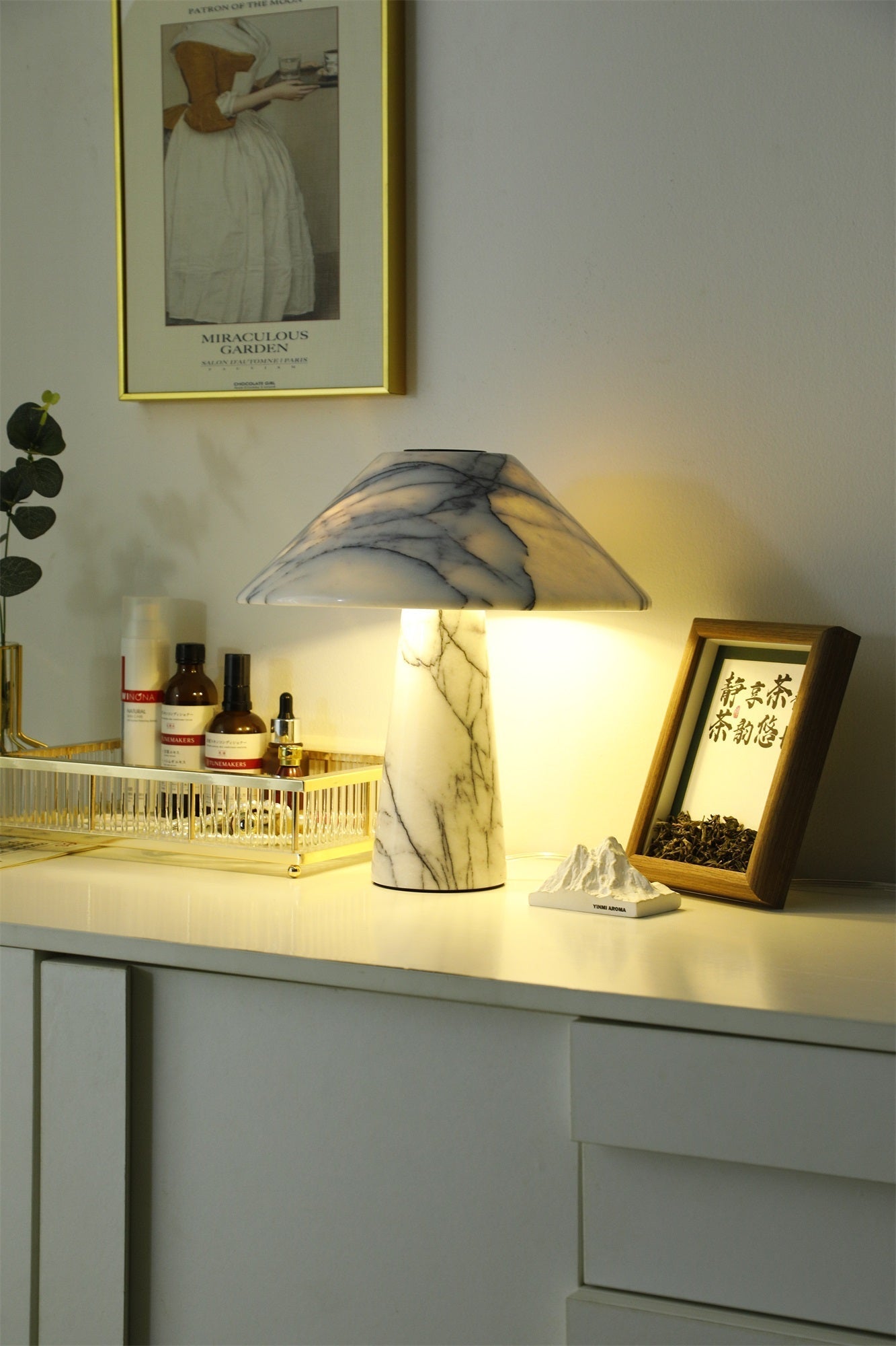 Dashiell Marble Modern Table Lamp-Neutral Decor