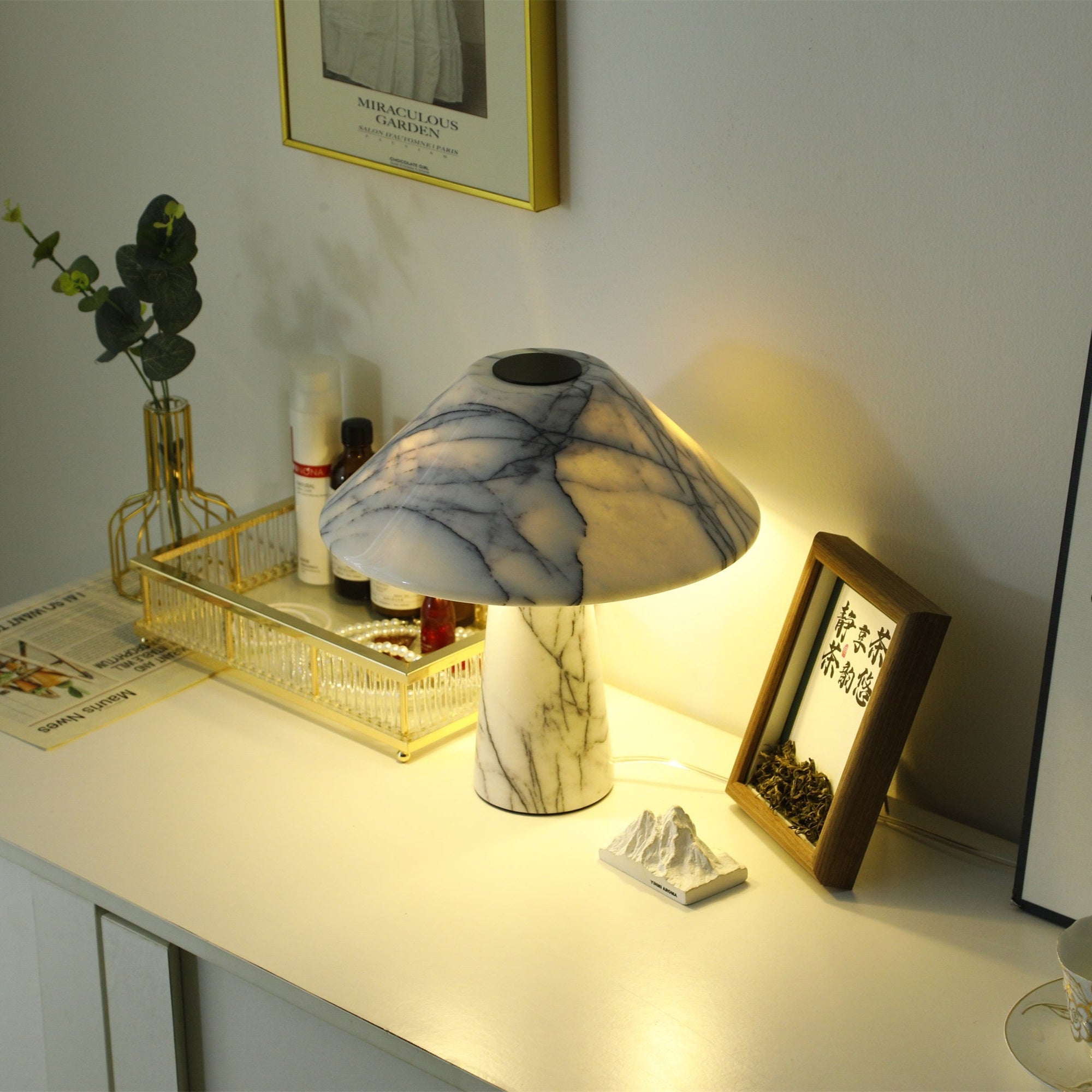 Dashiell Marble Modern Table Lamp-Neutral Decor
