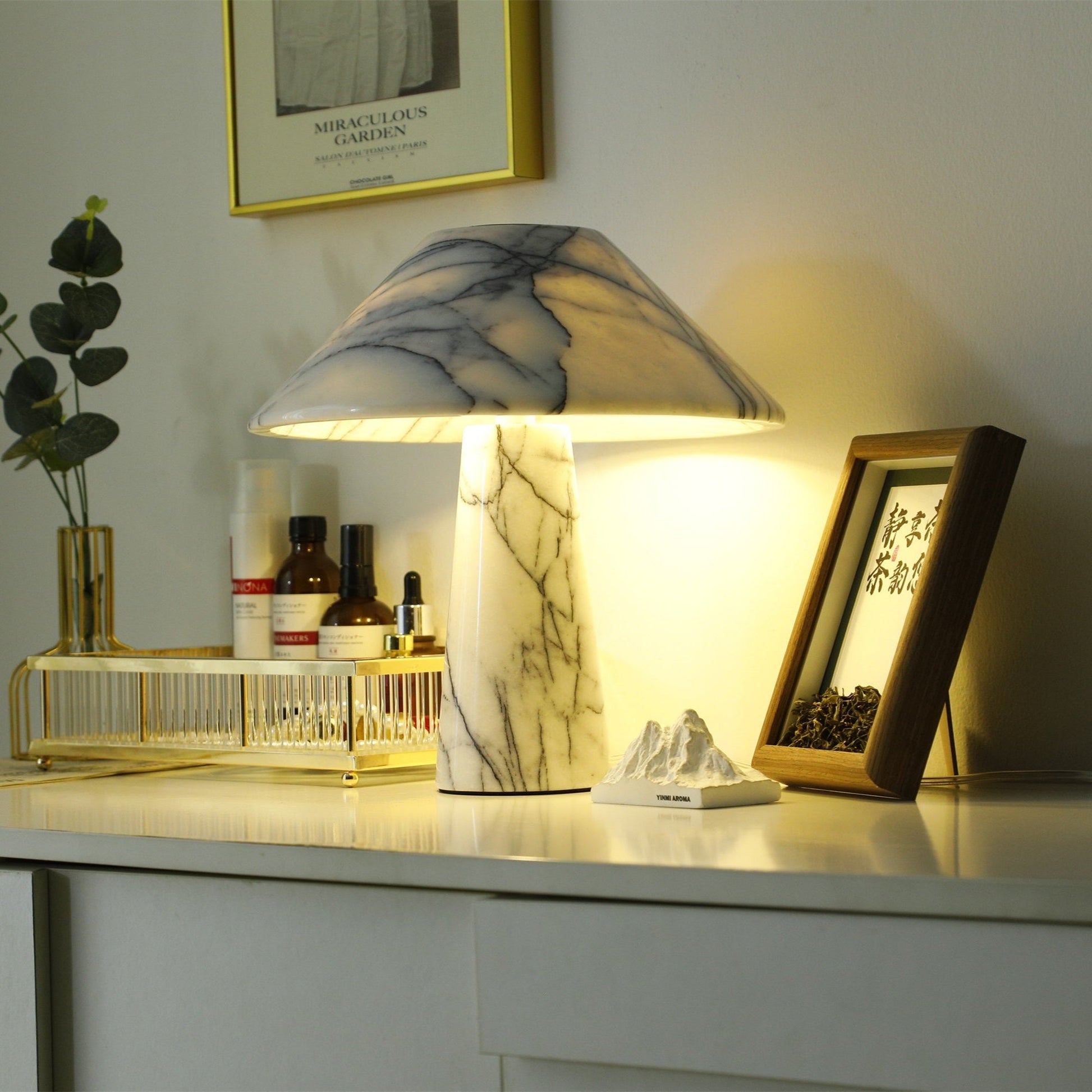 Dashiell Marble Modern Table Lamp-Neutral Decor
