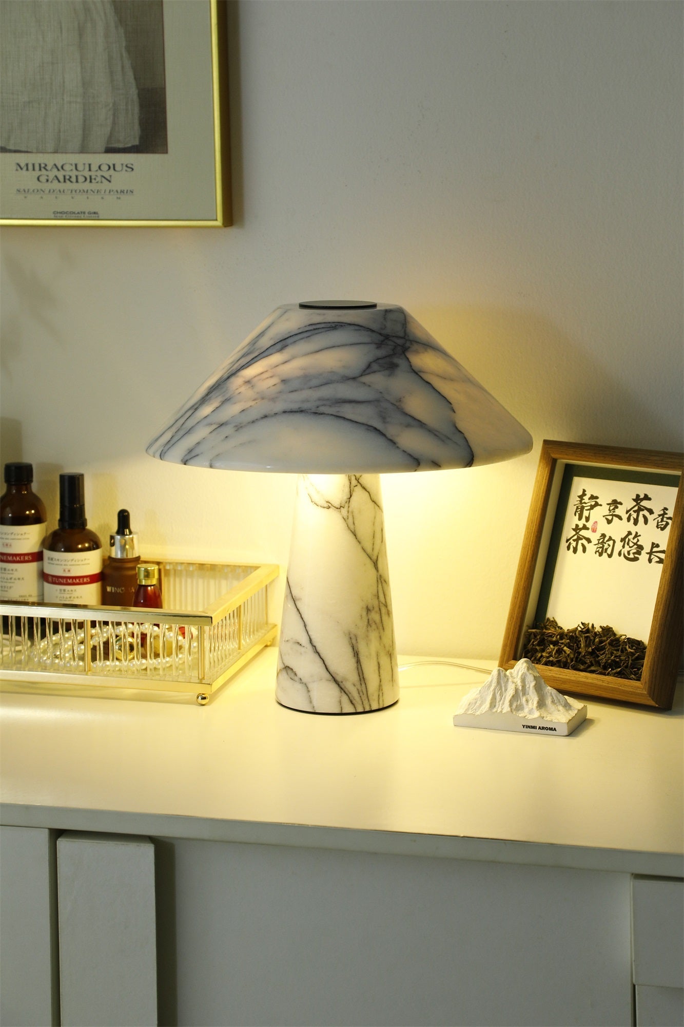 Dashiell Marble Modern Table Lamp-Neutral Decor