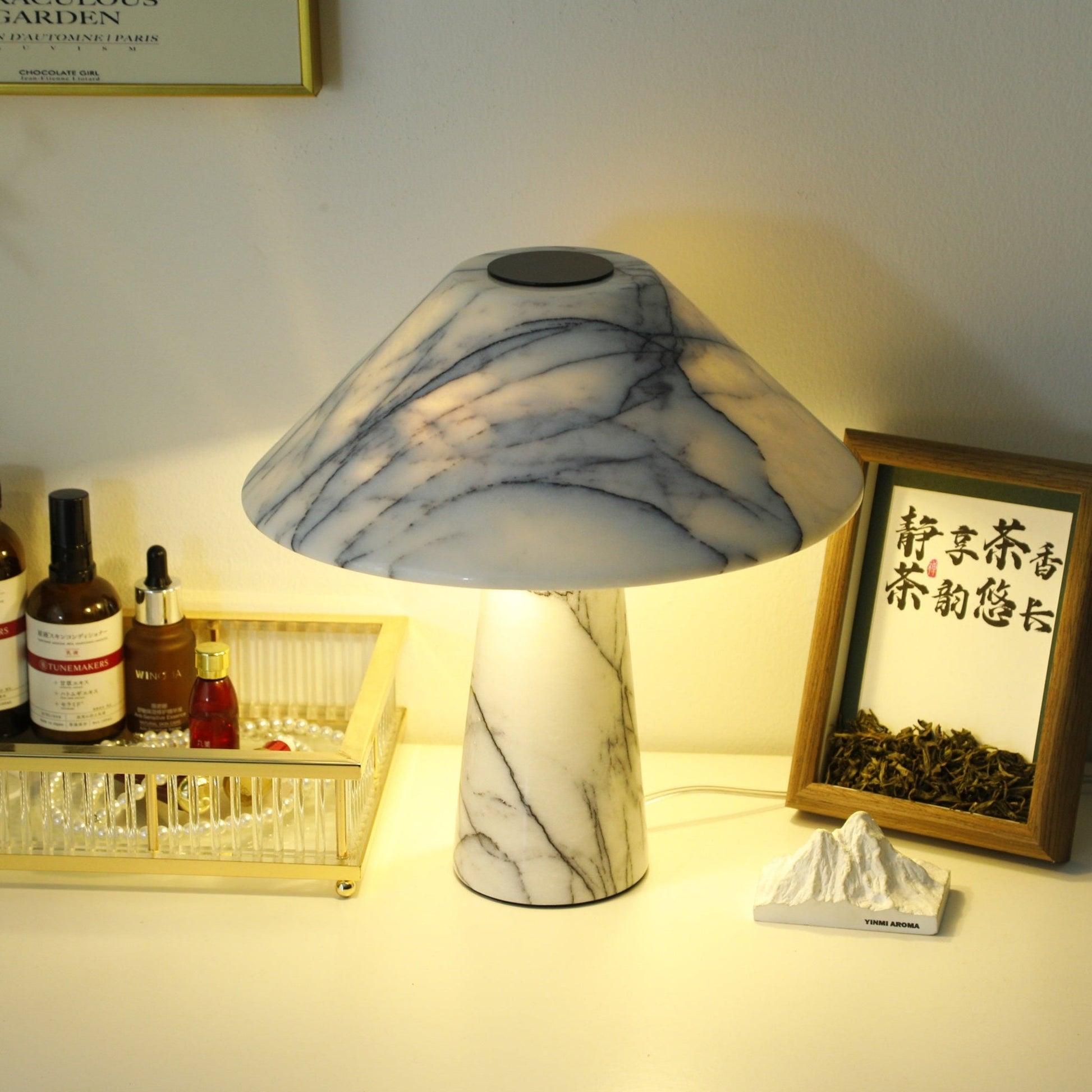 Dashiell Marble Modern Table Lamp-Neutral Decor