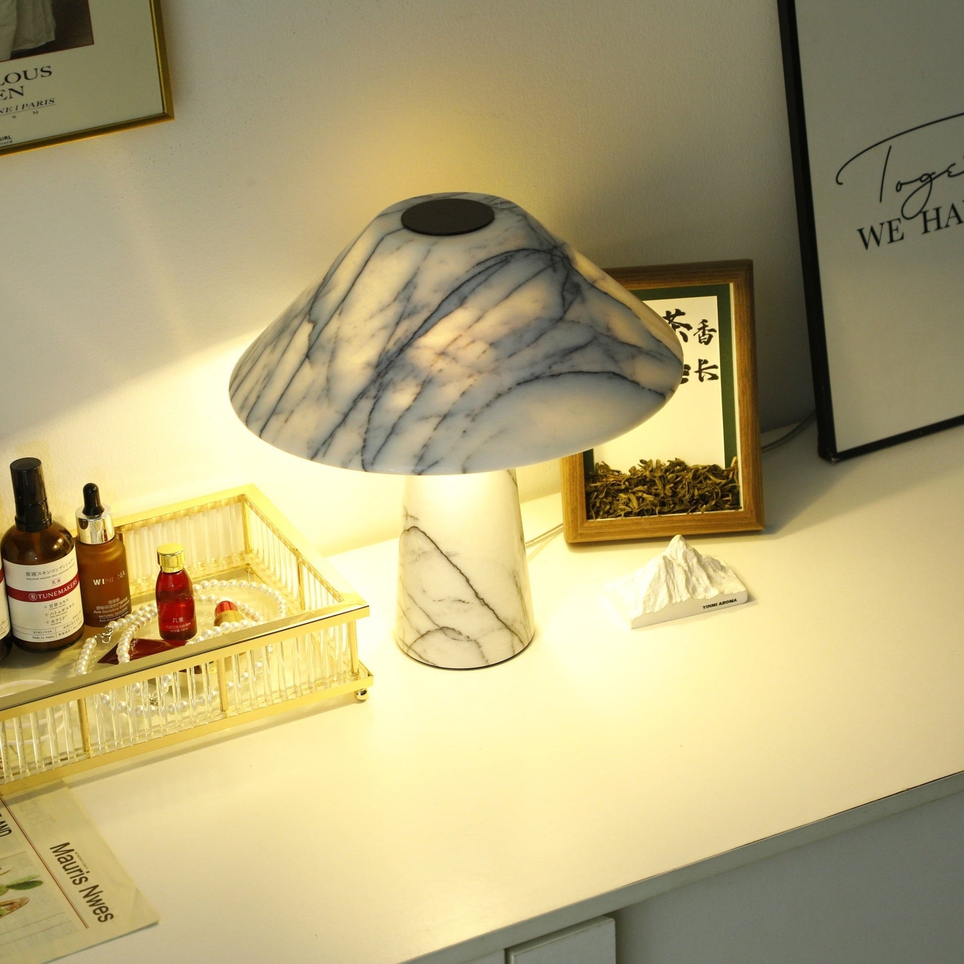Dashiell Marble Modern Table Lamp-Neutral Decor