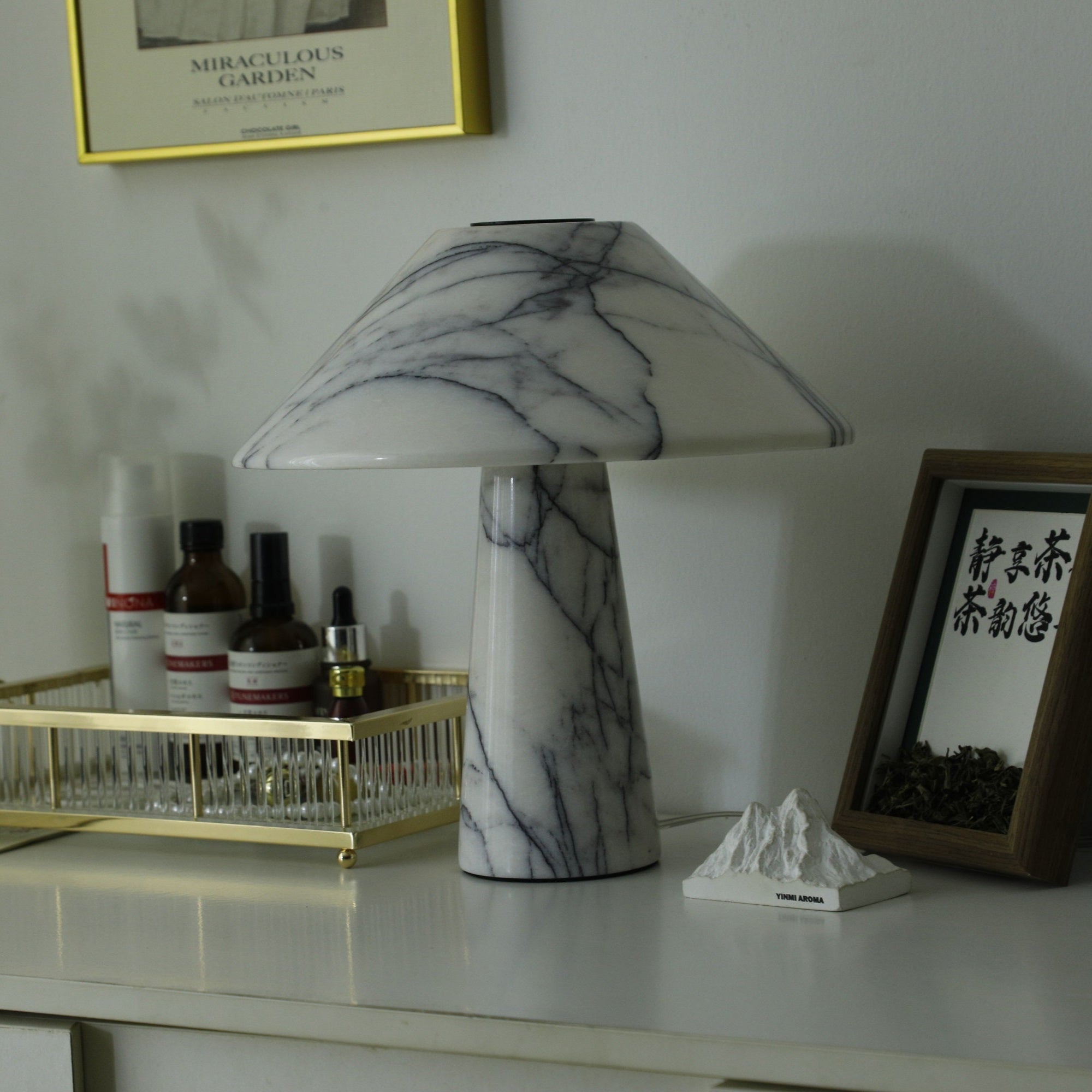 Dashiell Marble Modern Table Lamp-Neutral Decor