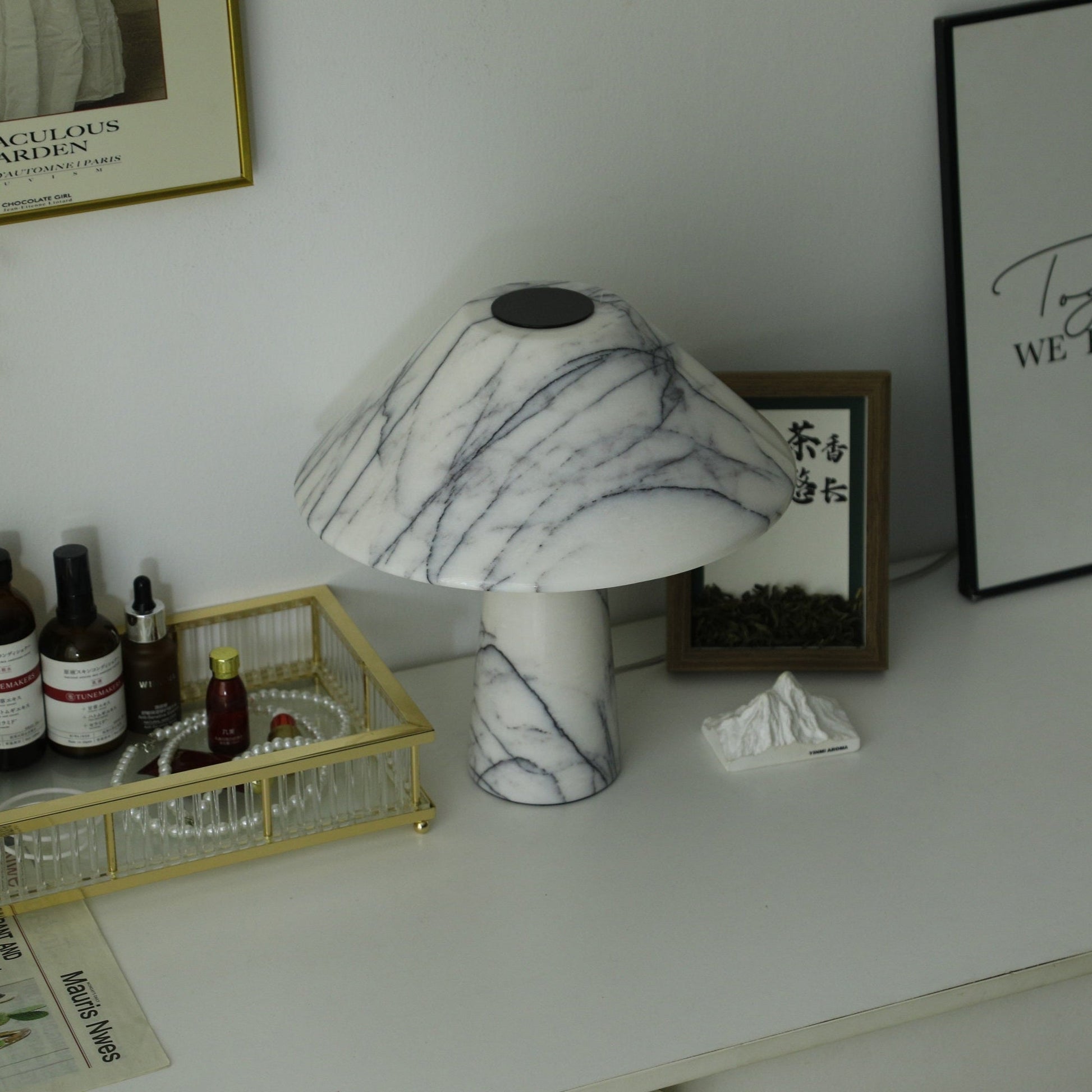 Dashiell Marble Modern Table Lamp-Neutral Decor