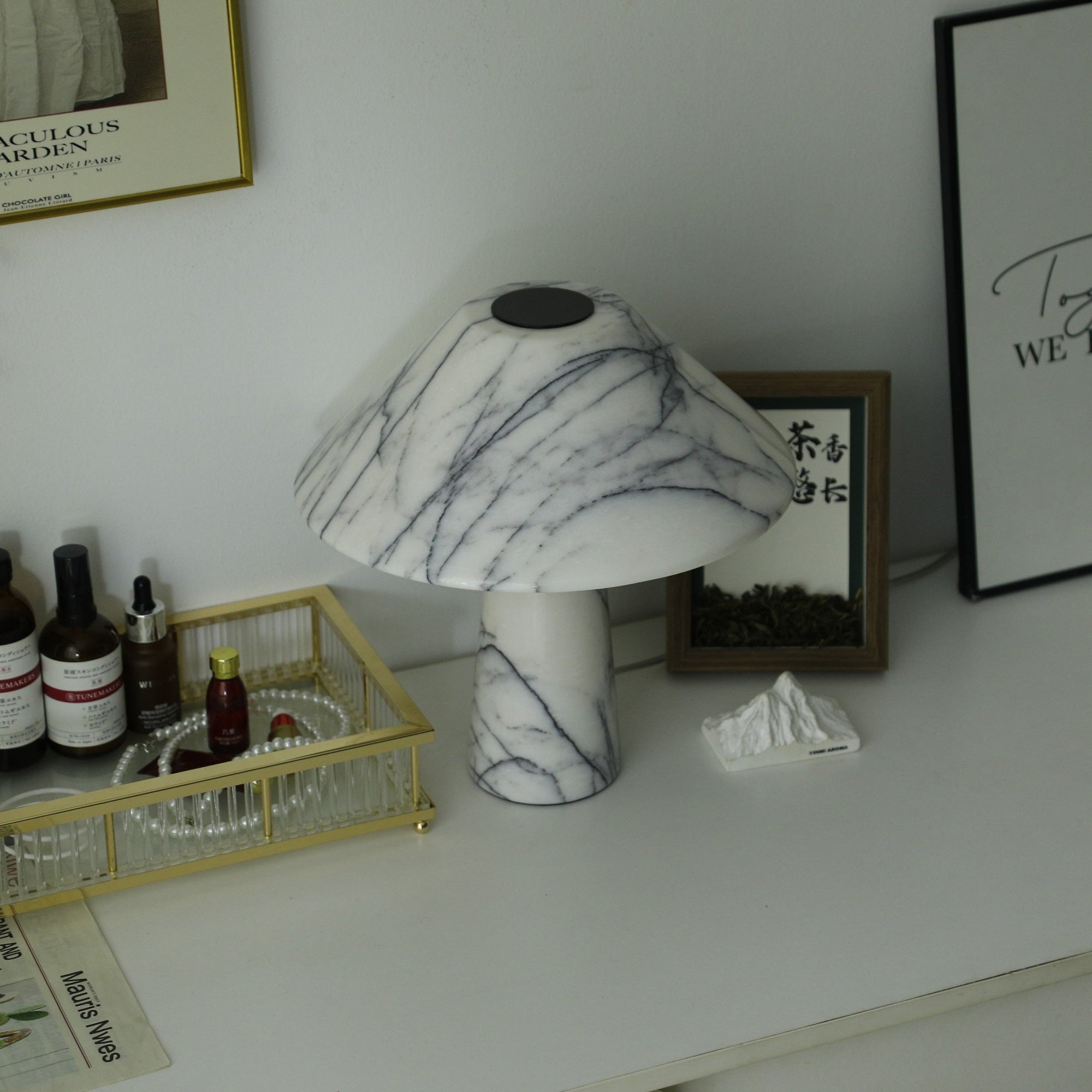 Dashiell Marble Modern Table Lamp-Neutral Decor