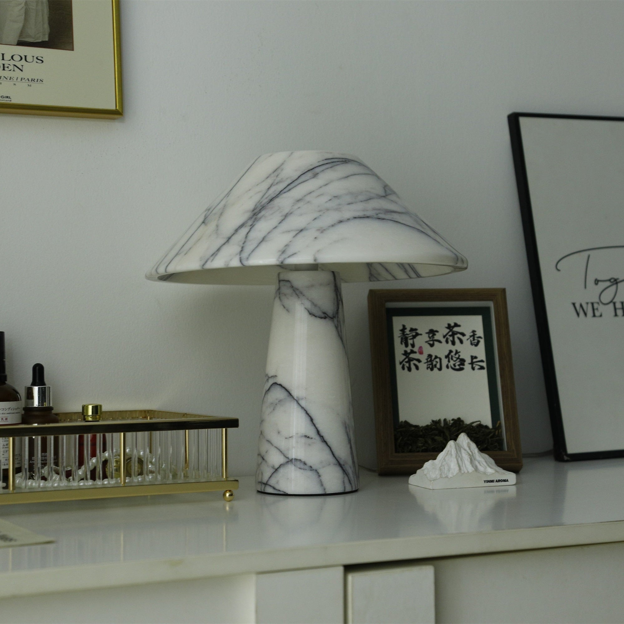 Dashiell Marble Modern Table Lamp-Neutral Decor