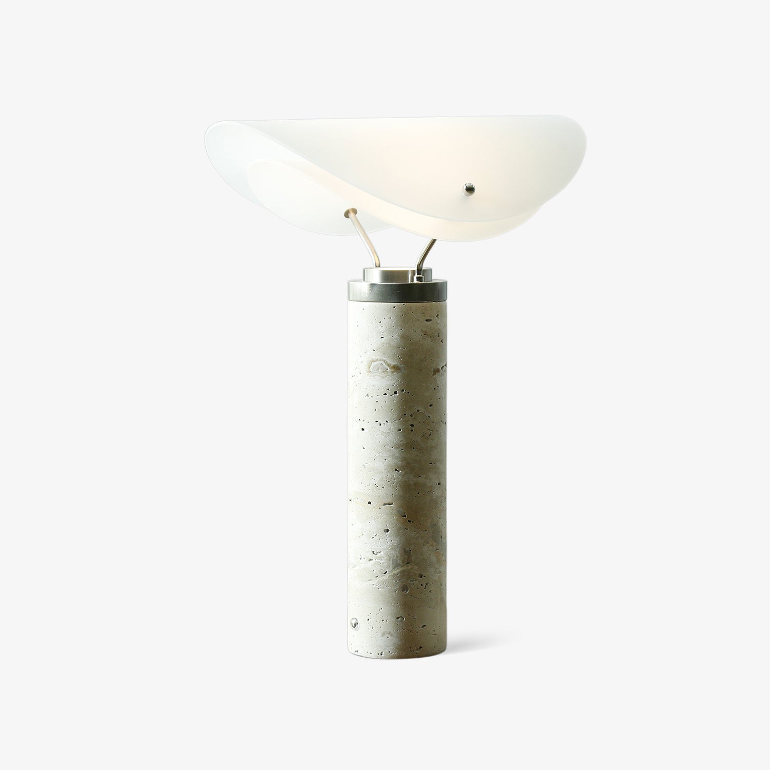 Inorielis Sculptural Travertine Table Lamp-Neutral Decor
