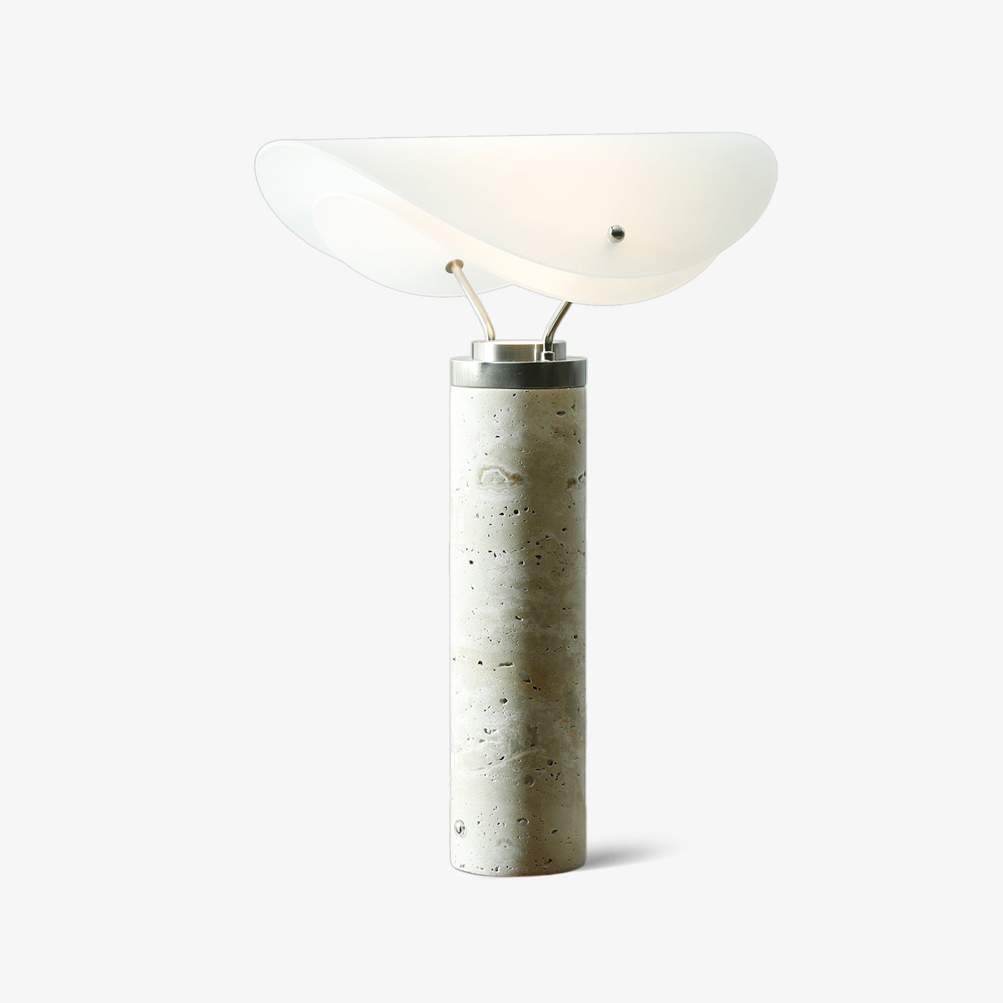 Inorielis Sculptural Travertine Table Lamp-Neutral Decor