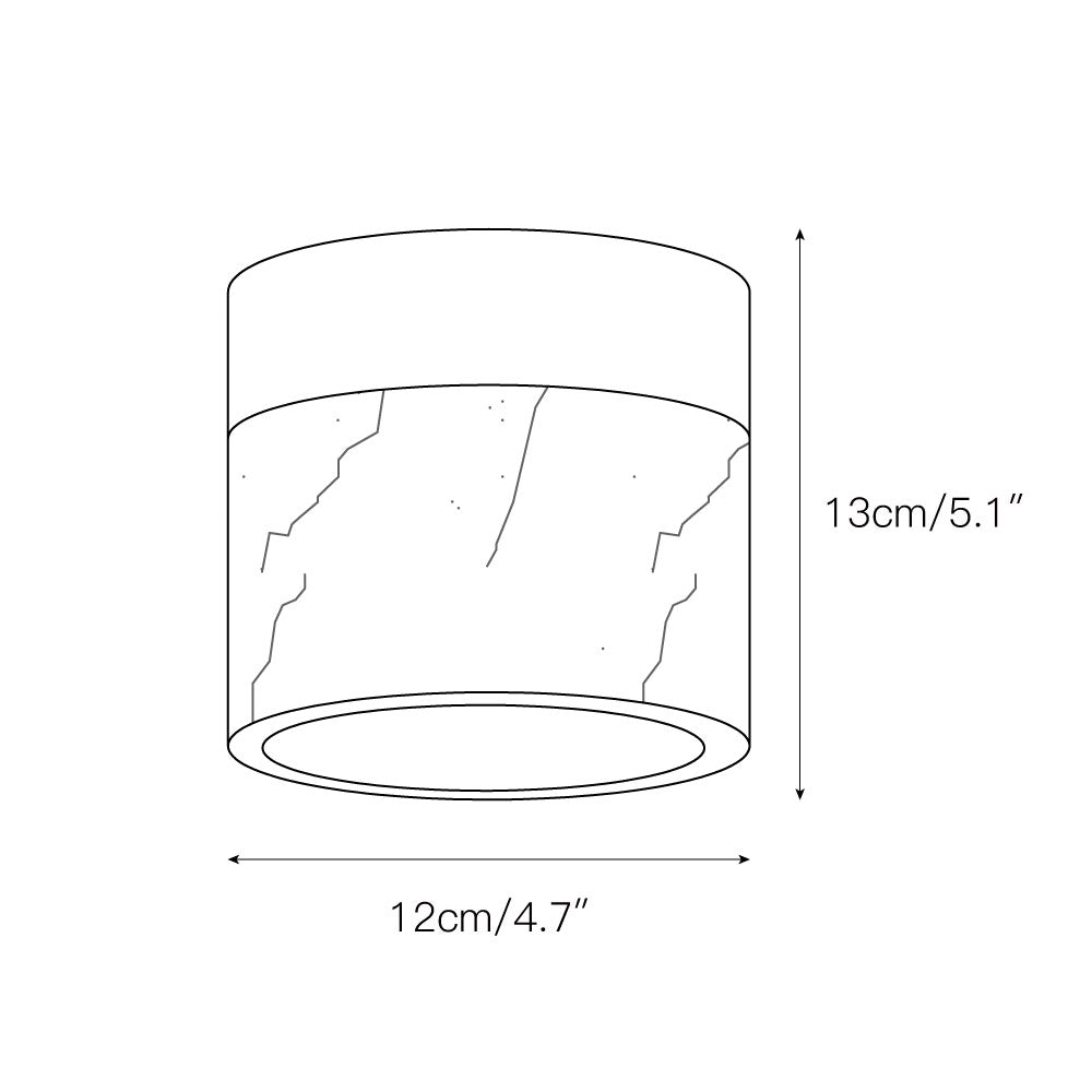 Ivinir Round Marble Ceiling Lamp-Neutral Decor