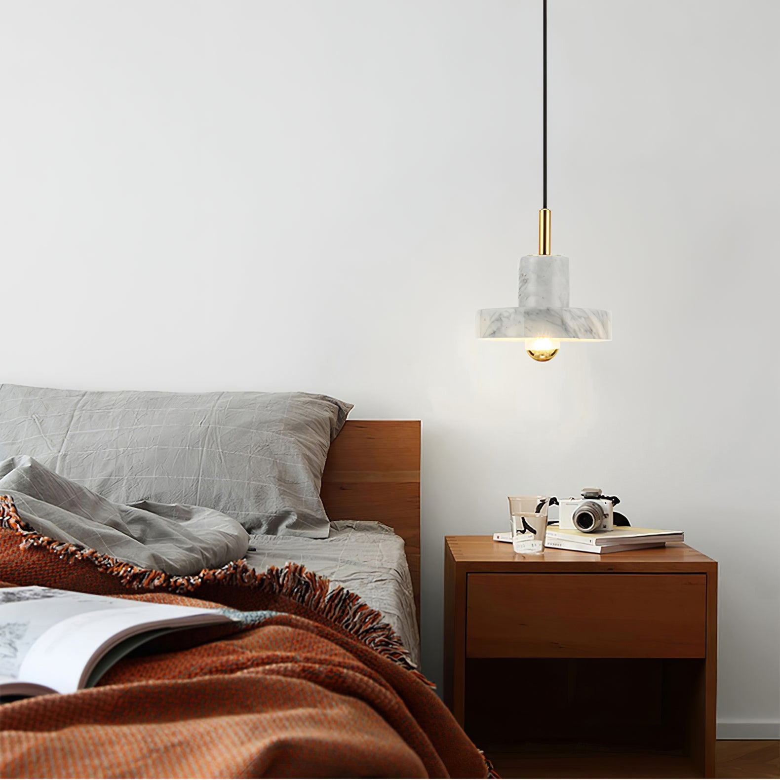 Cunorora Premium Nordic Art Aura Marble Pendant Lamp-Neutral Decor