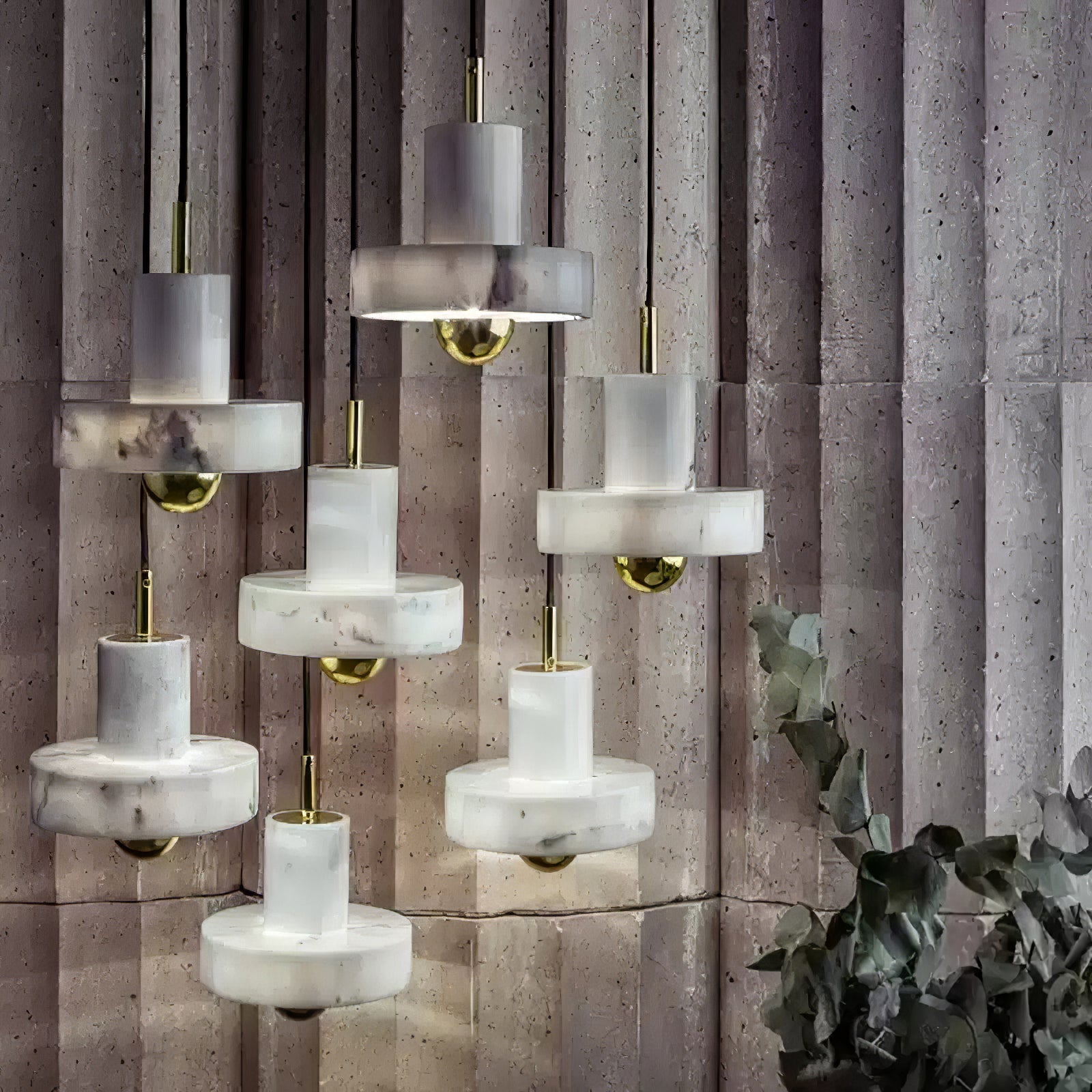 Cunorora Premium Nordic Art Aura Marble Pendant Lamp-Neutral Decor