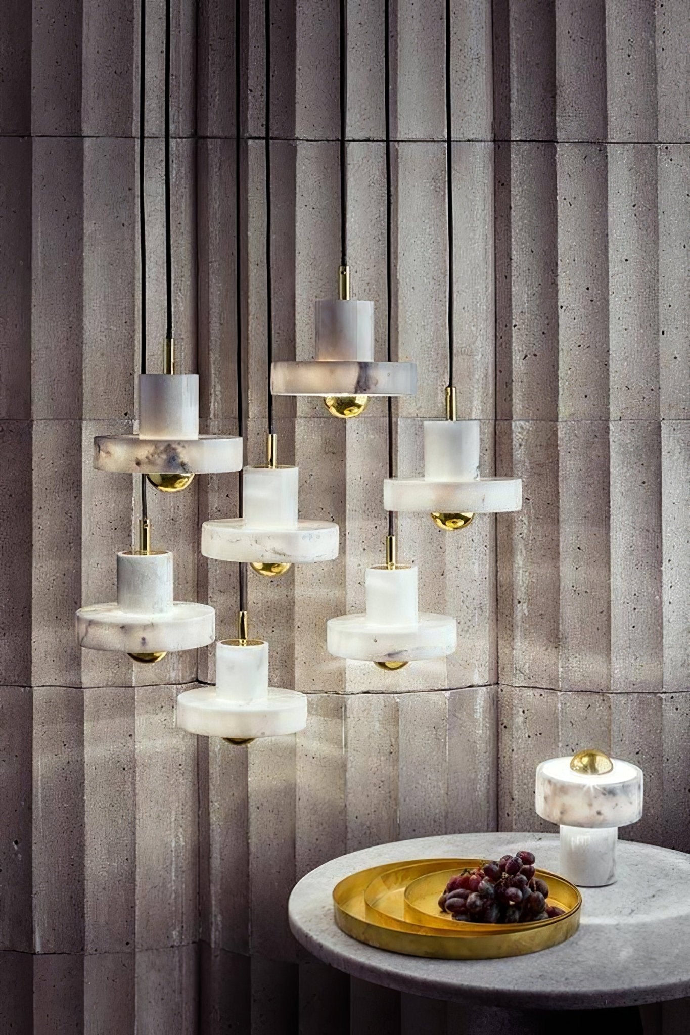 Cunorora Premium Nordic Art Aura Marble Pendant Lamp-Neutral Decor