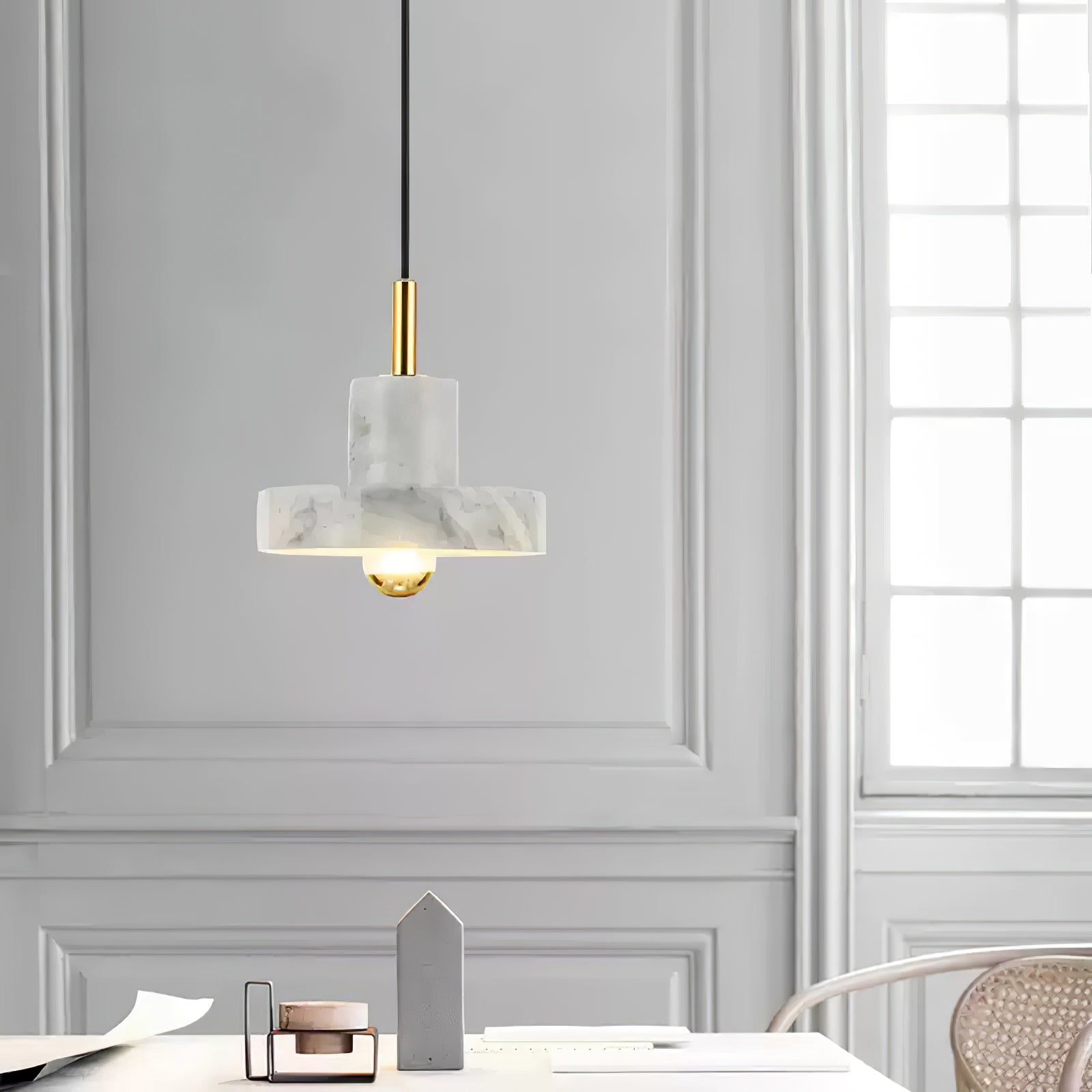 Cunorora Premium Nordic Art Aura Marble Pendant Lamp-Neutral Decor