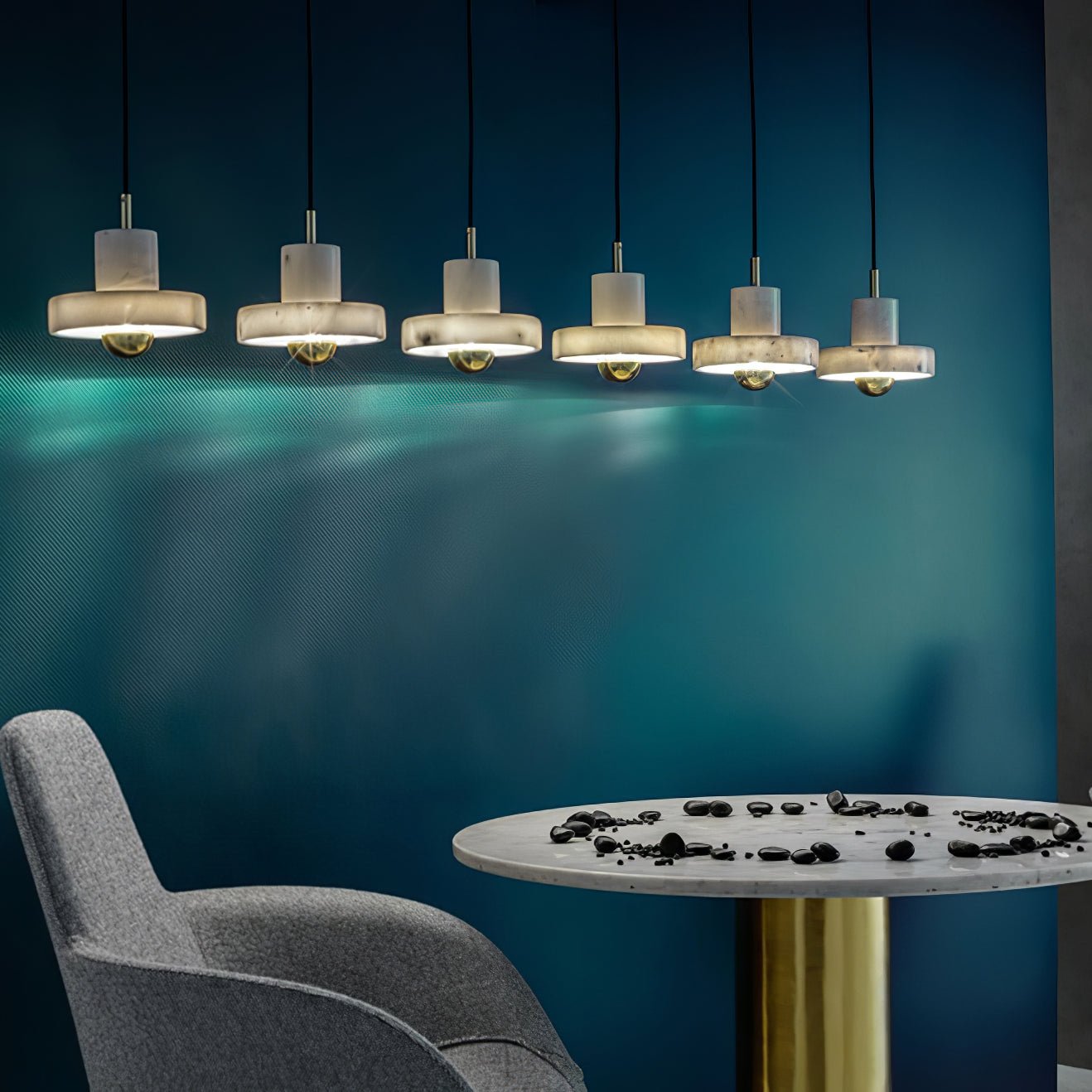 Cunorora Premium Nordic Art Aura Marble Pendant Lamp-Neutral Decor
