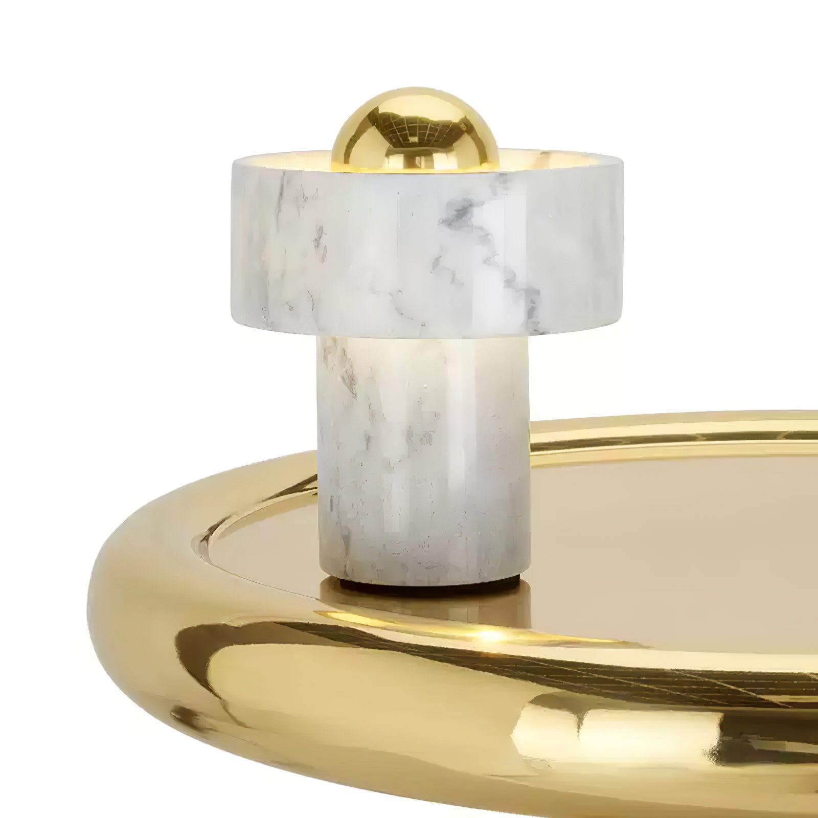 Luxor Marble Aura Table Lamp-Neutral Decor