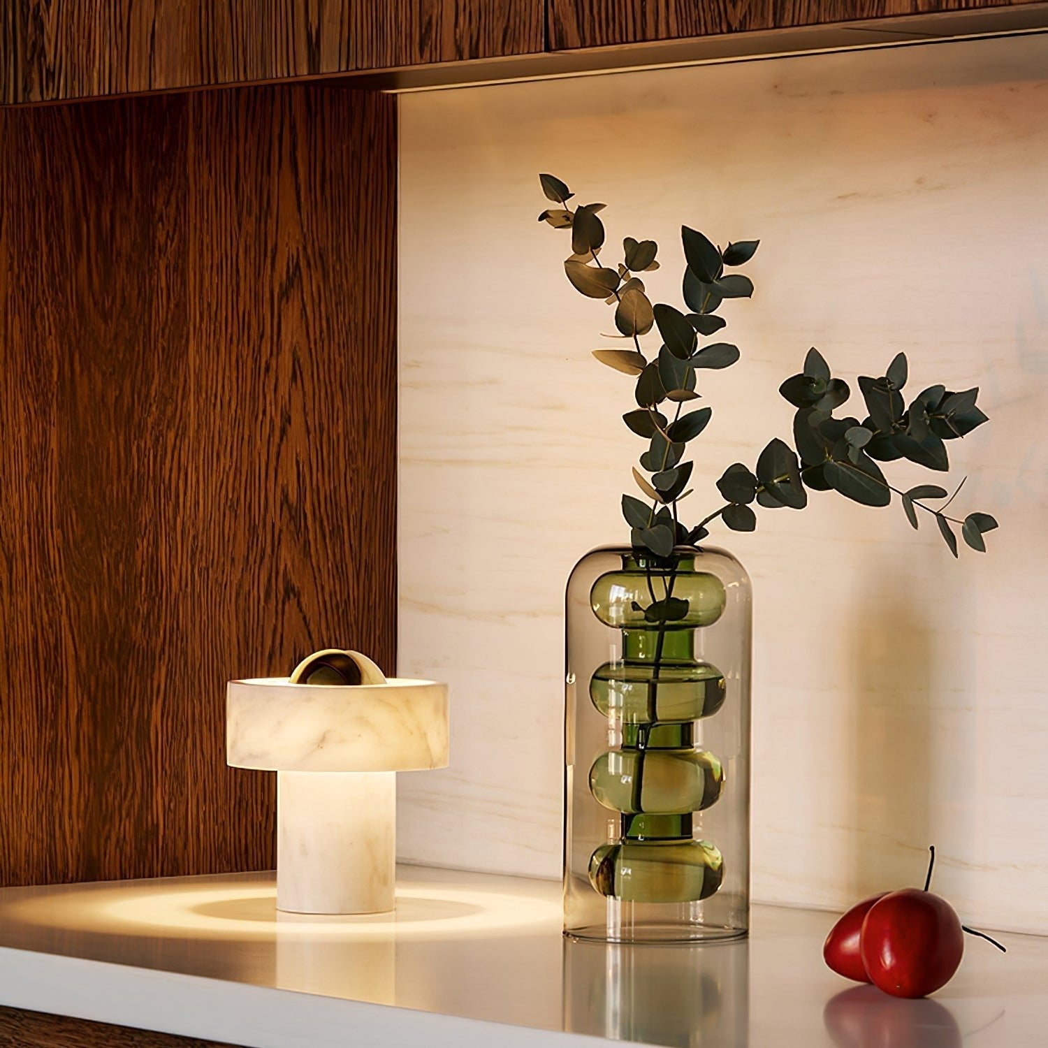 Luxor Marble Aura Table Lamp-Neutral Decor