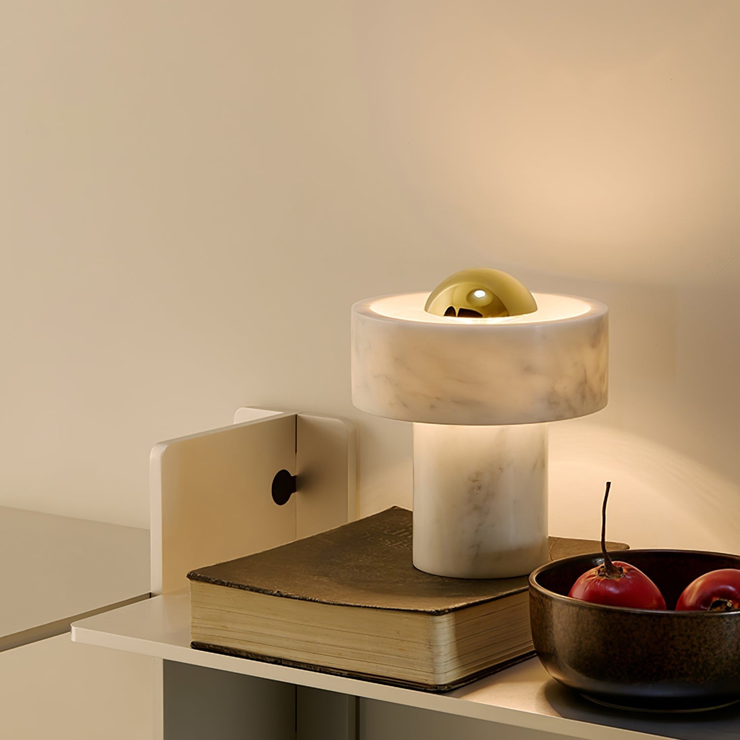 Luxor Marble Aura Table Lamp-Neutral Decor