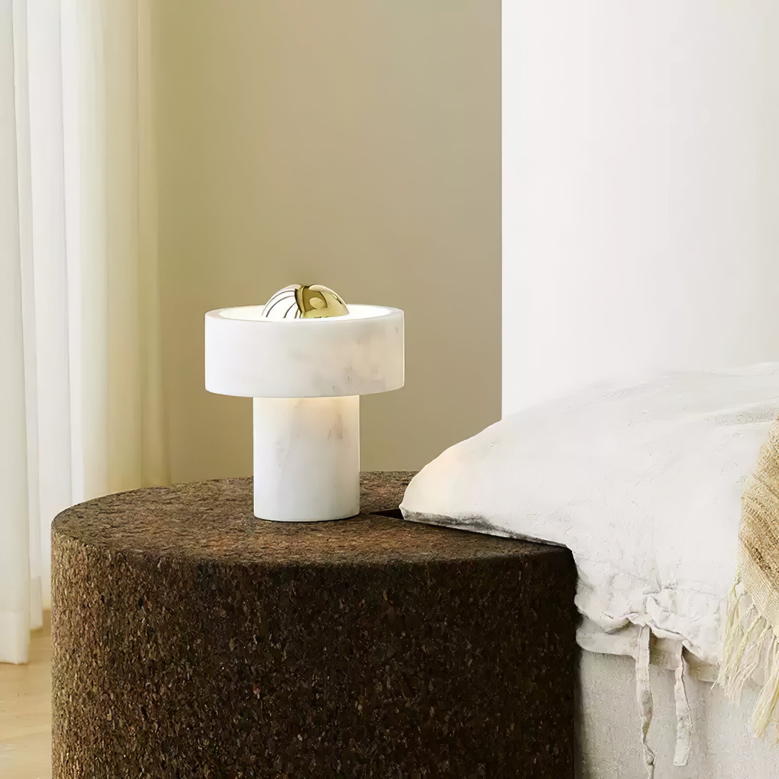 Luxor Marble Aura Table Lamp-Neutral Decor