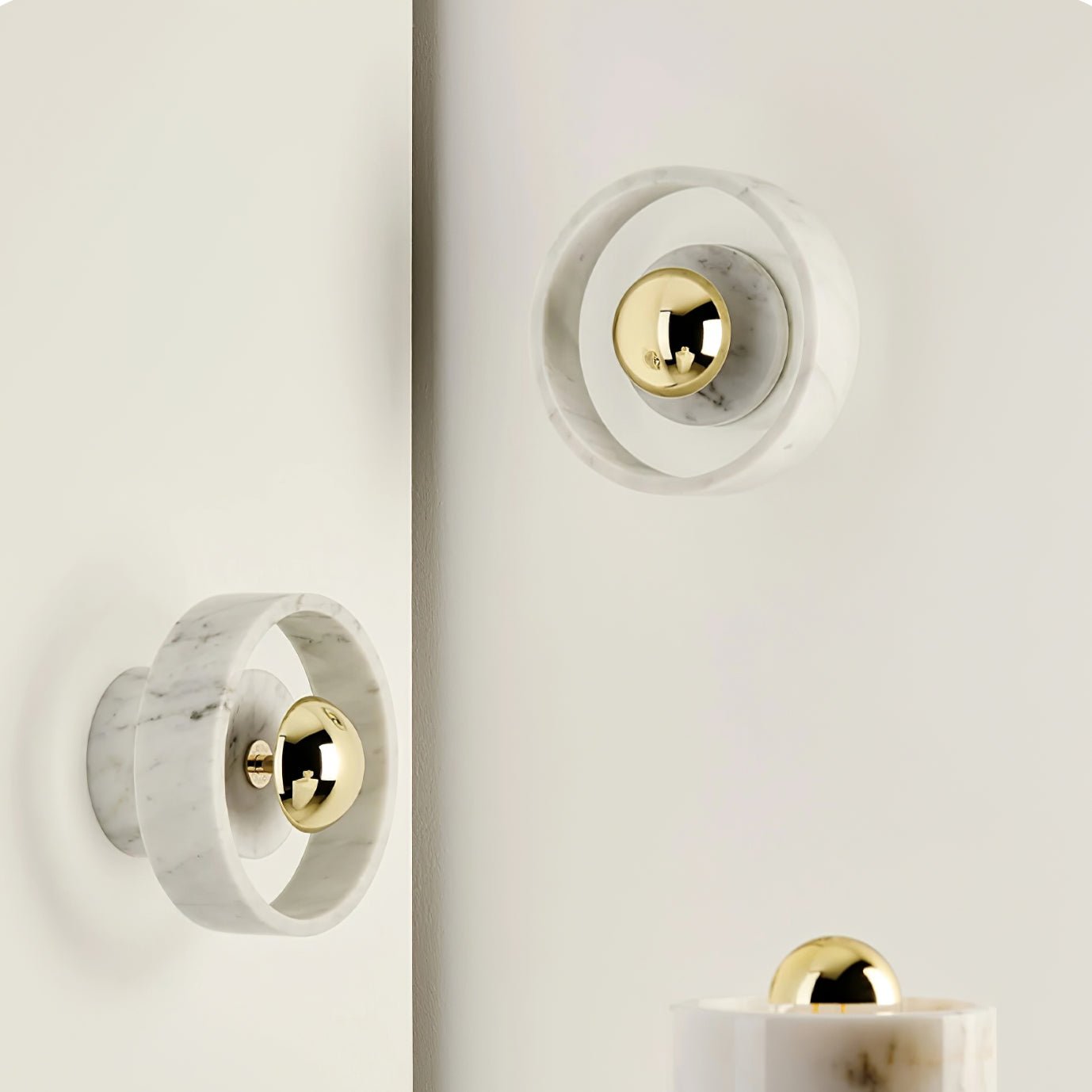 Aurvelora Premium Nordic Art Aura Marble Wall Lamp-Neutral Decor