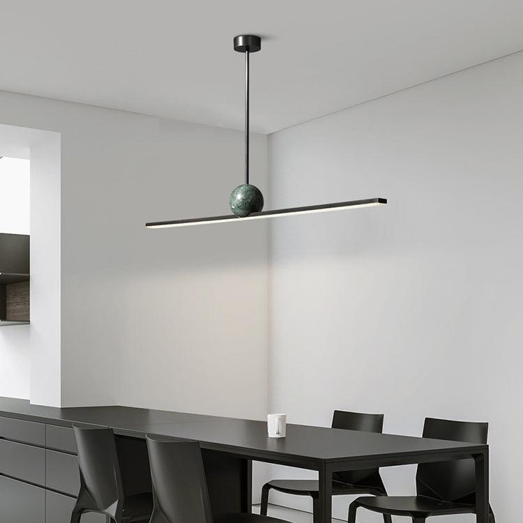Liora Linear Minimalist Marble Pendant Light-Neutral Decor
