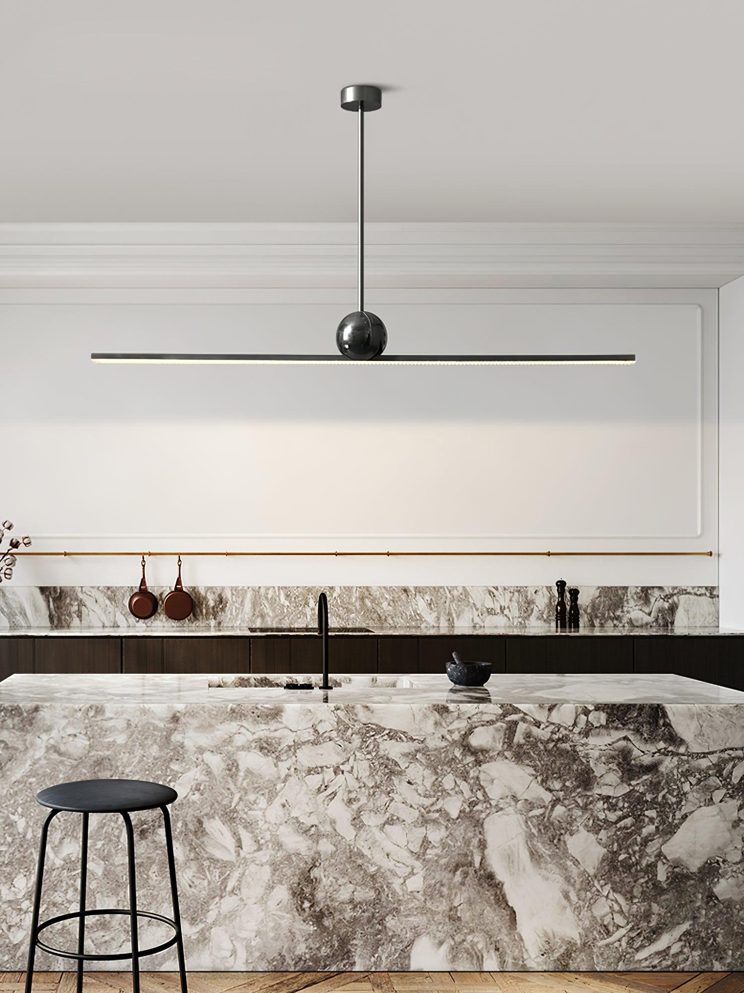 Liora Linear Minimalist Marble Pendant Light-Neutral Decor