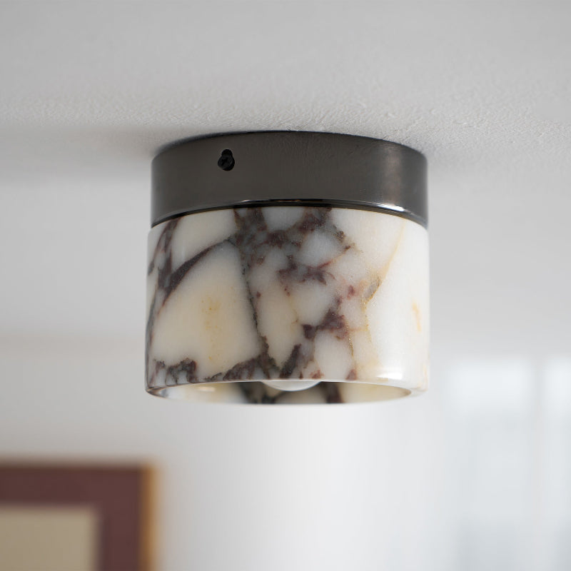 Ivinir Round Marble Ceiling Lamp-Neutral Decor