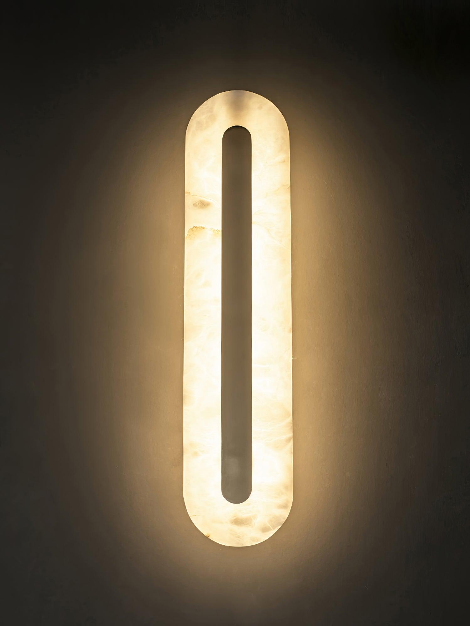 Selvia Minimalist Alabaster Wall Light-Neutral Decor