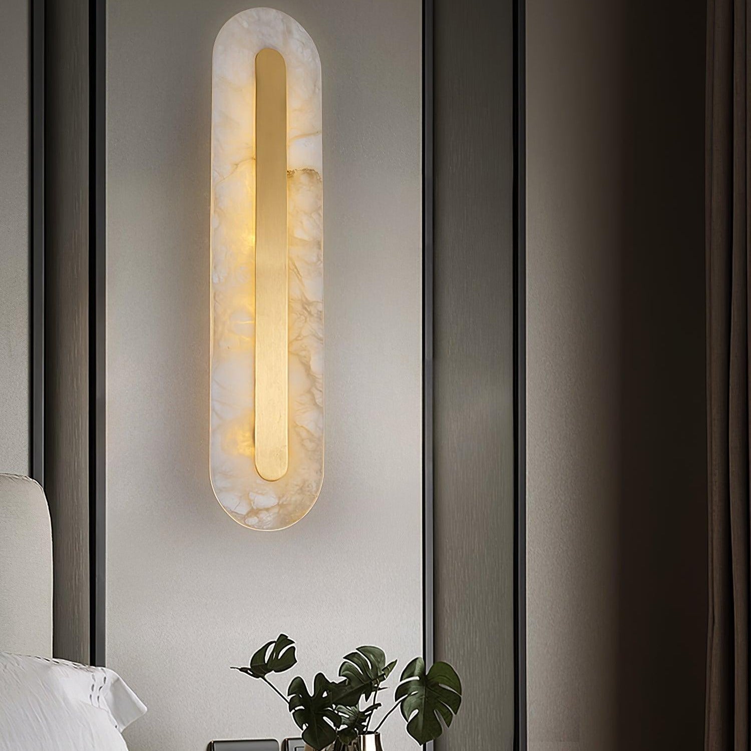 Kristy Alabaster Rounded Wall Lamp