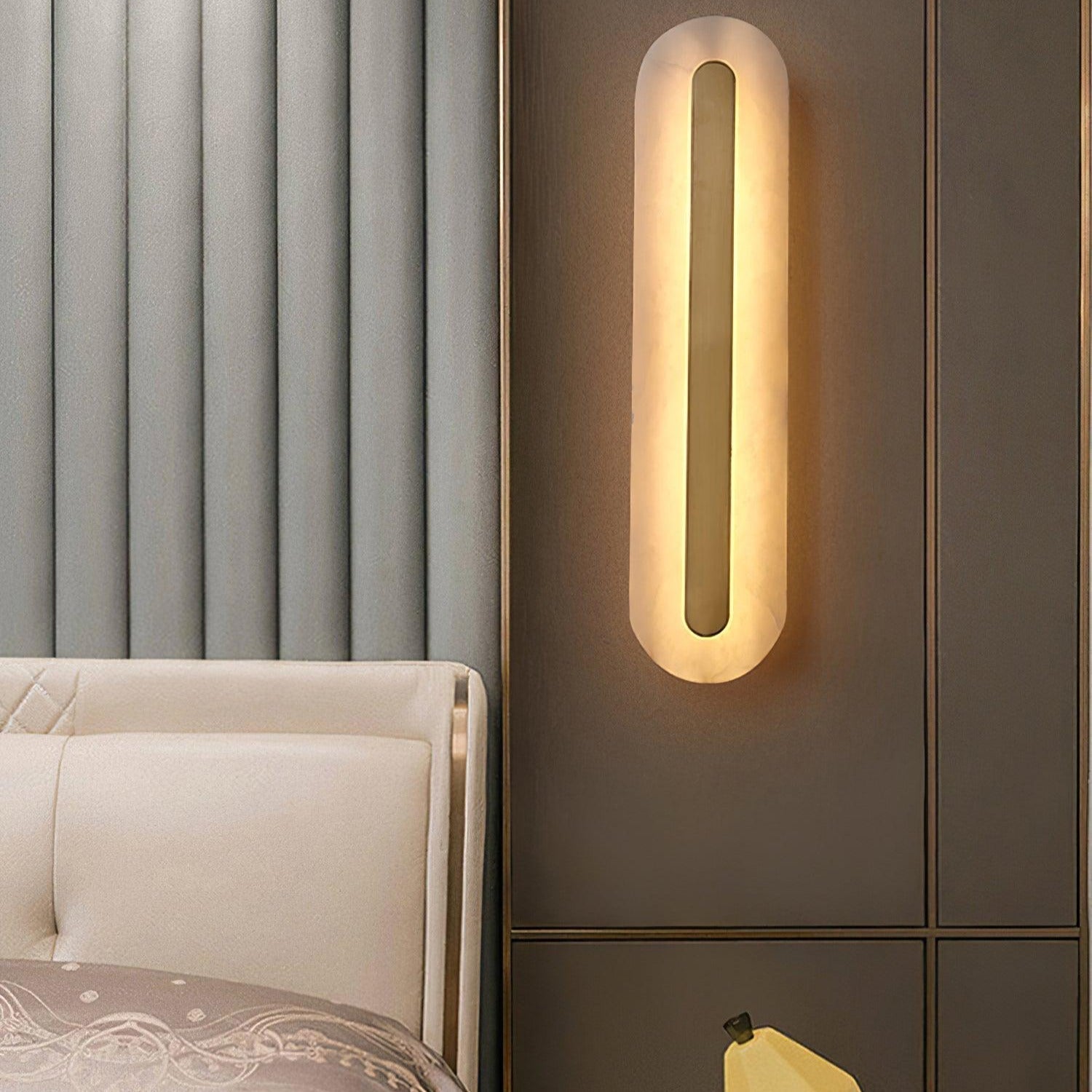 Kristy Alabaster Rounded Wall Lamp