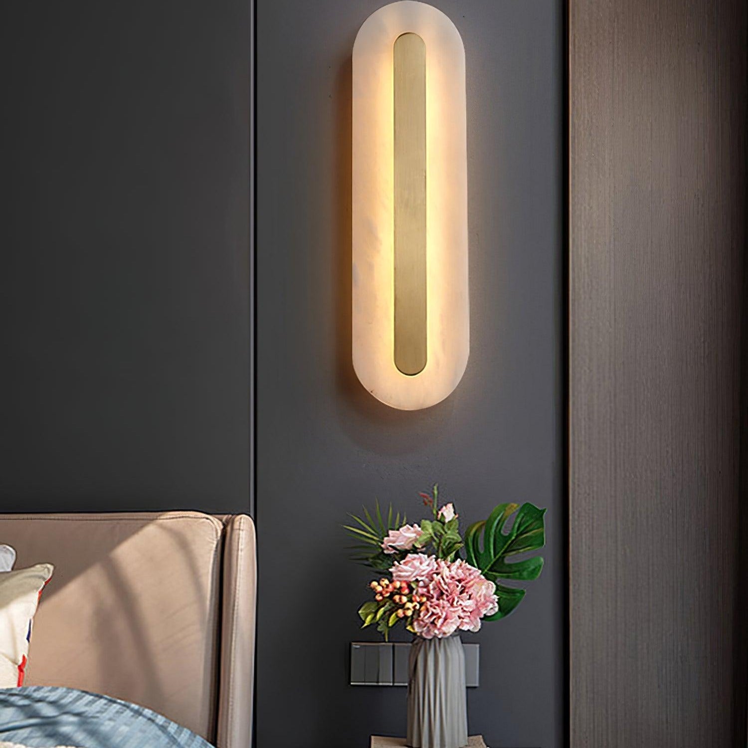 Kristy Alabaster Rounded Wall Lamp