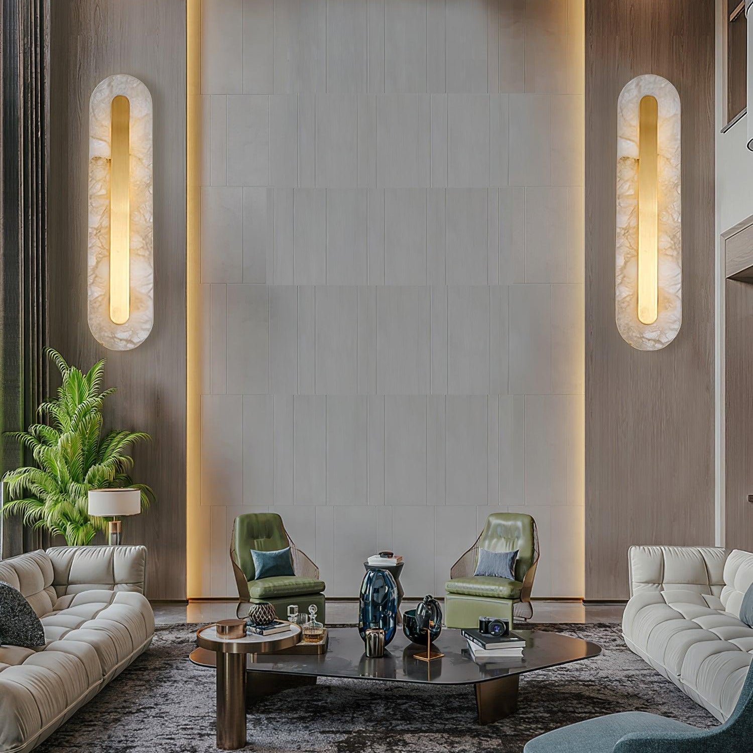 Kristy Alabaster Rounded Wall Lamp