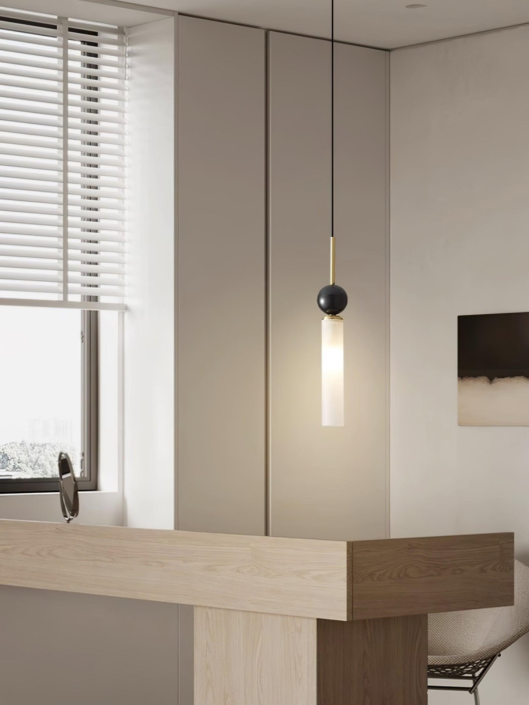 Thea Minimalist Marble Pendant Light-Neutral Decor
