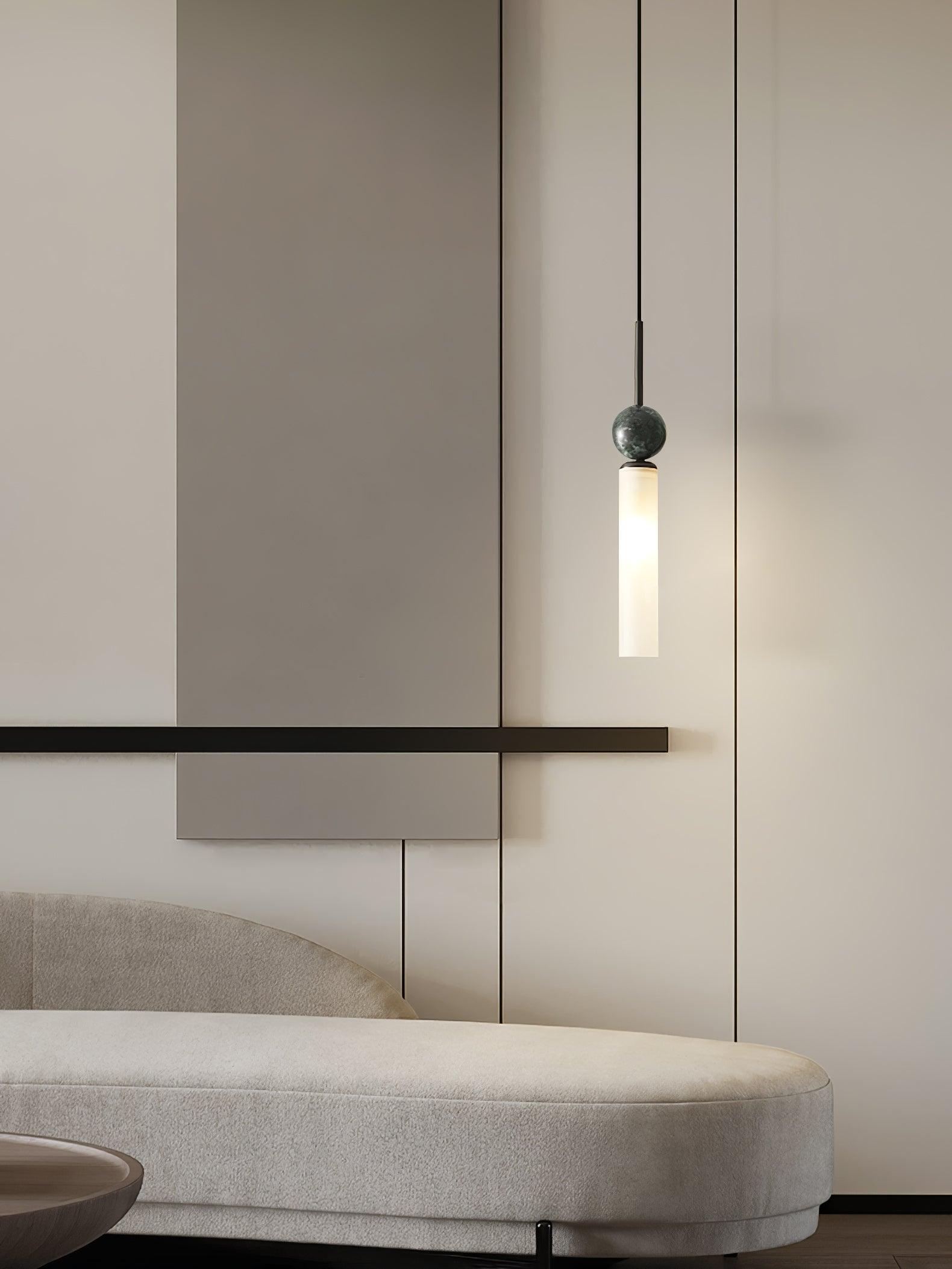 Thea Minimalist Marble Pendant Light-Neutral Decor