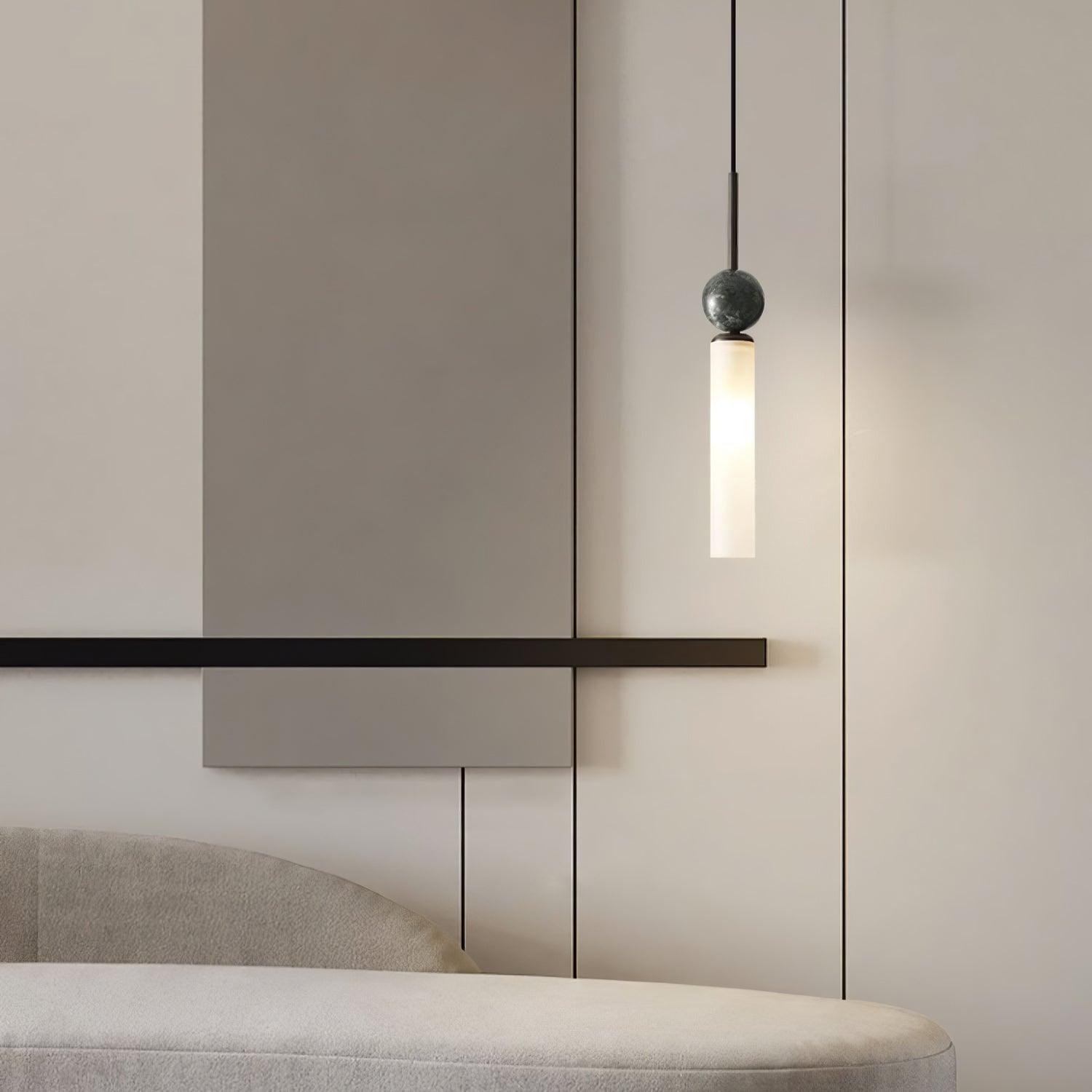 Thea Minimalist Marble Pendant Light-Neutral Decor
