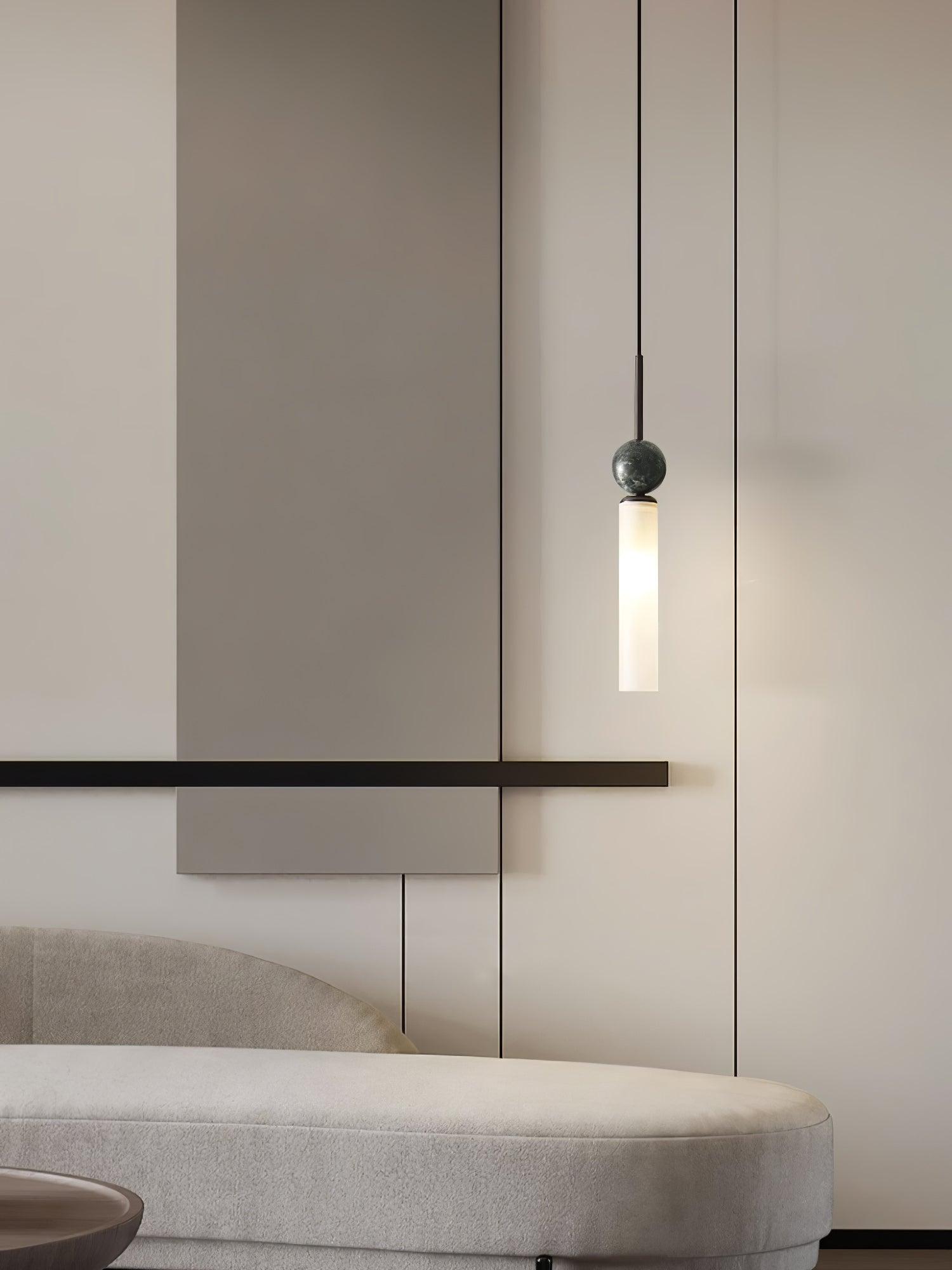 Thea Minimalist Marble Pendant Light-Neutral Decor
