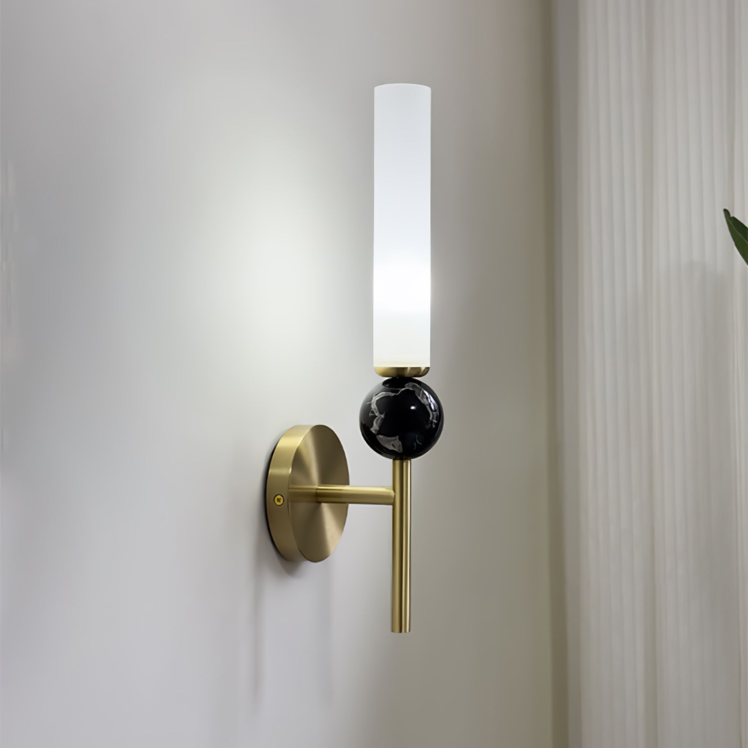 Dulane Modern Minimalist Vertical Marble Wall Lamp-Neutral Decor