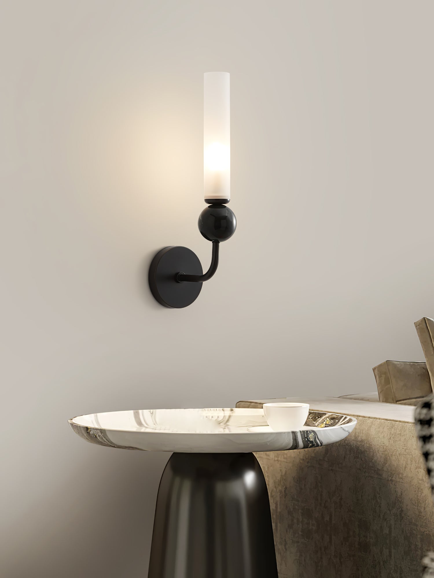 Dulane Modern Minimalist Vertical Marble Wall Lamp-Neutral Decor