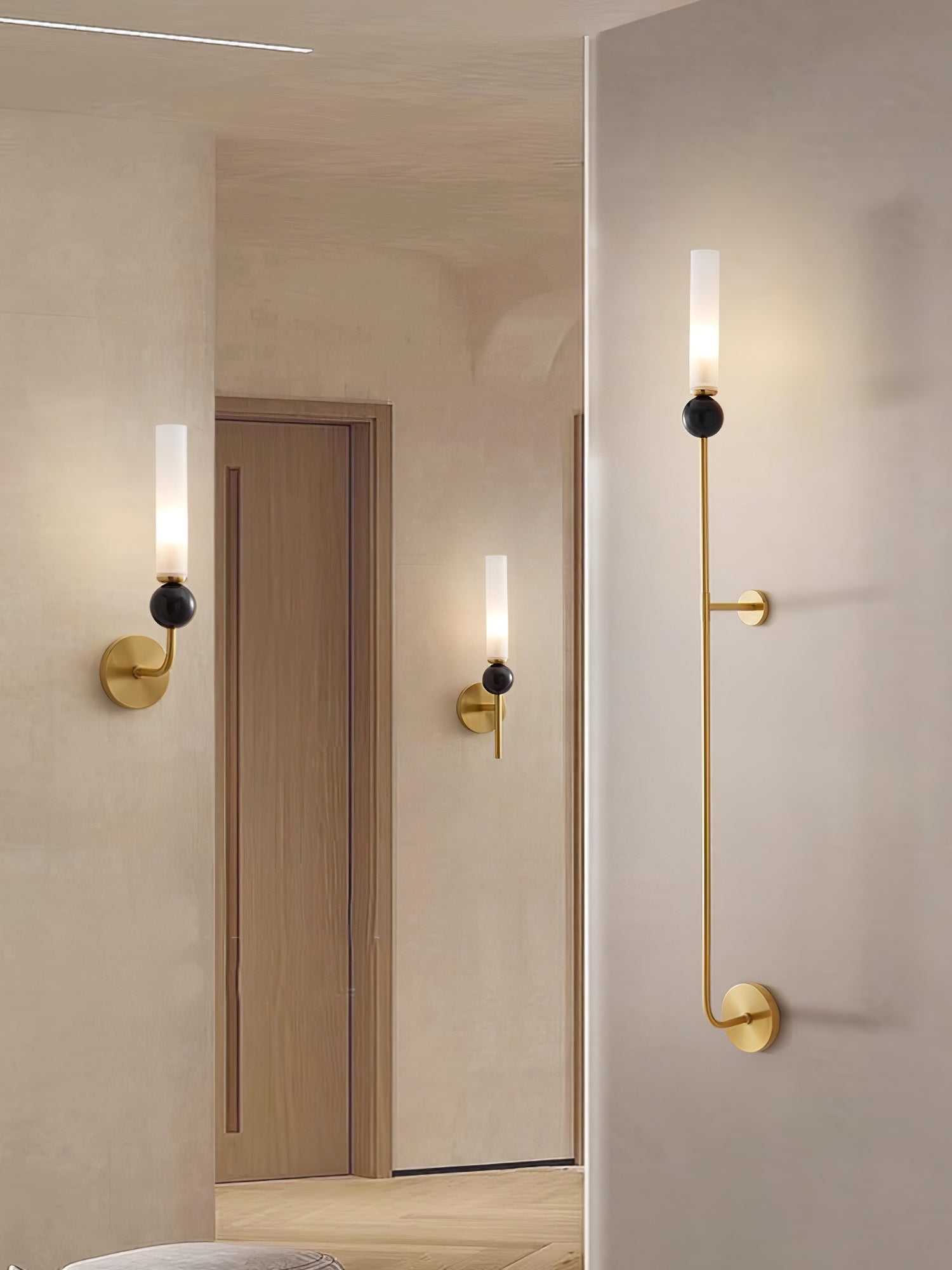 Dulane Modern Minimalist Vertical Marble Wall Lamp-Neutral Decor
