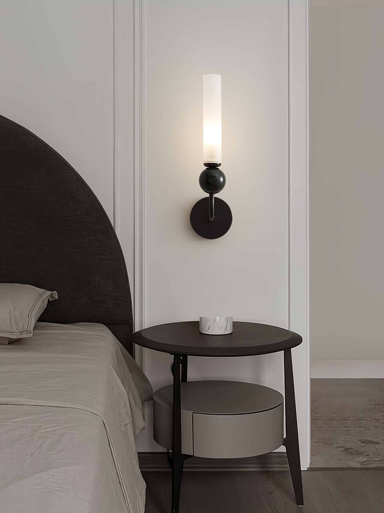 Dulane Modern Minimalist Vertical Marble Wall Lamp-Neutral Decor