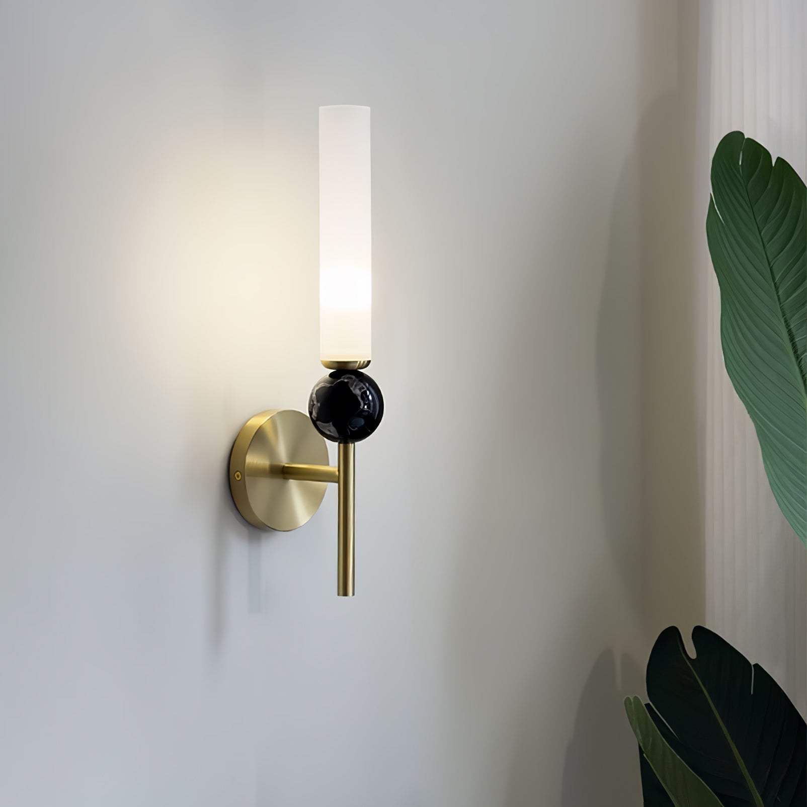 Dulane Modern Minimalist Vertical Marble Wall Lamp-Neutral Decor