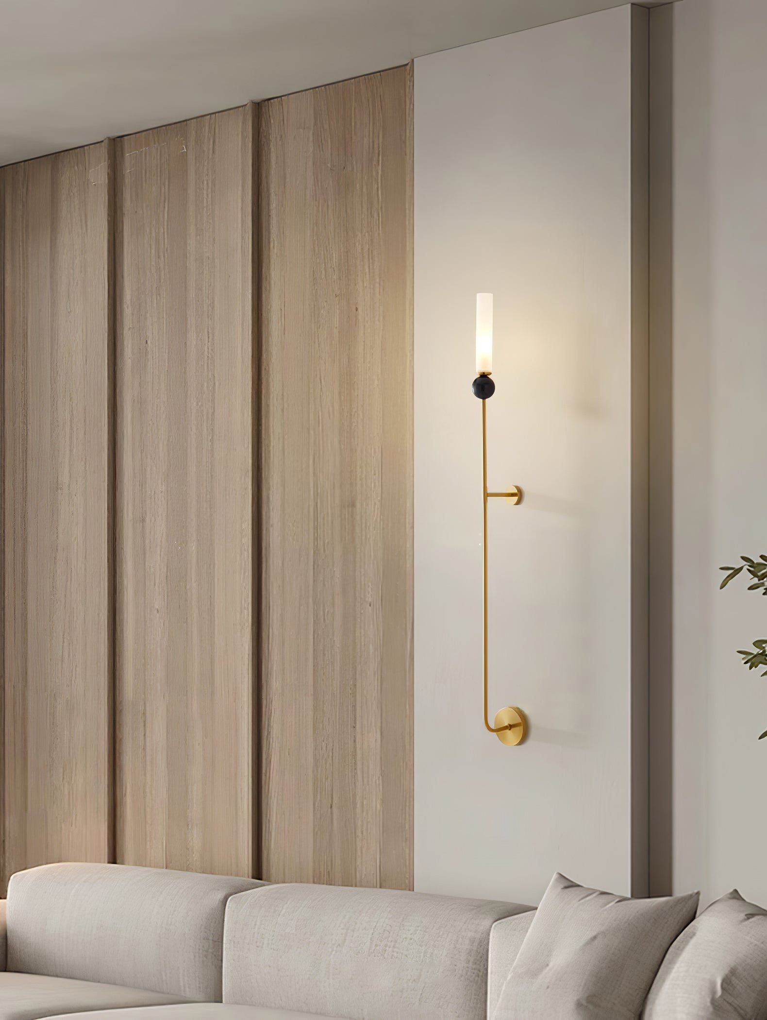 Dulane Modern Minimalist Vertical Marble Wall Lamp-Neutral Decor
