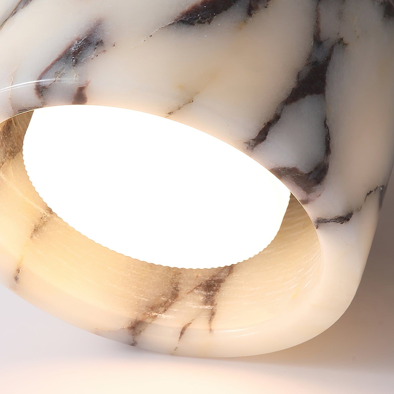 Ivinir Round Marble Ceiling Lamp-Neutral Decor
