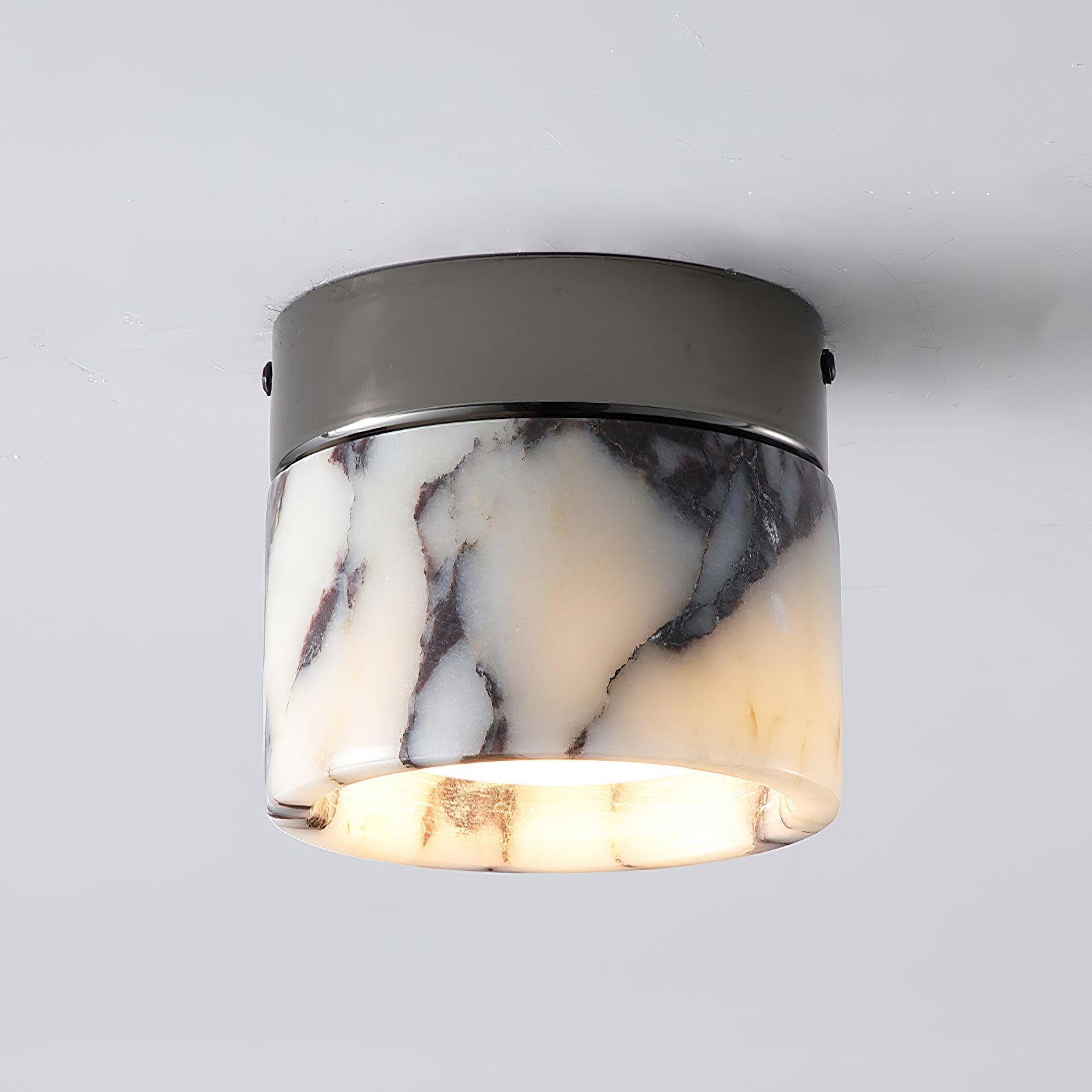 Ivinir Round Marble Ceiling Lamp-Neutral Decor