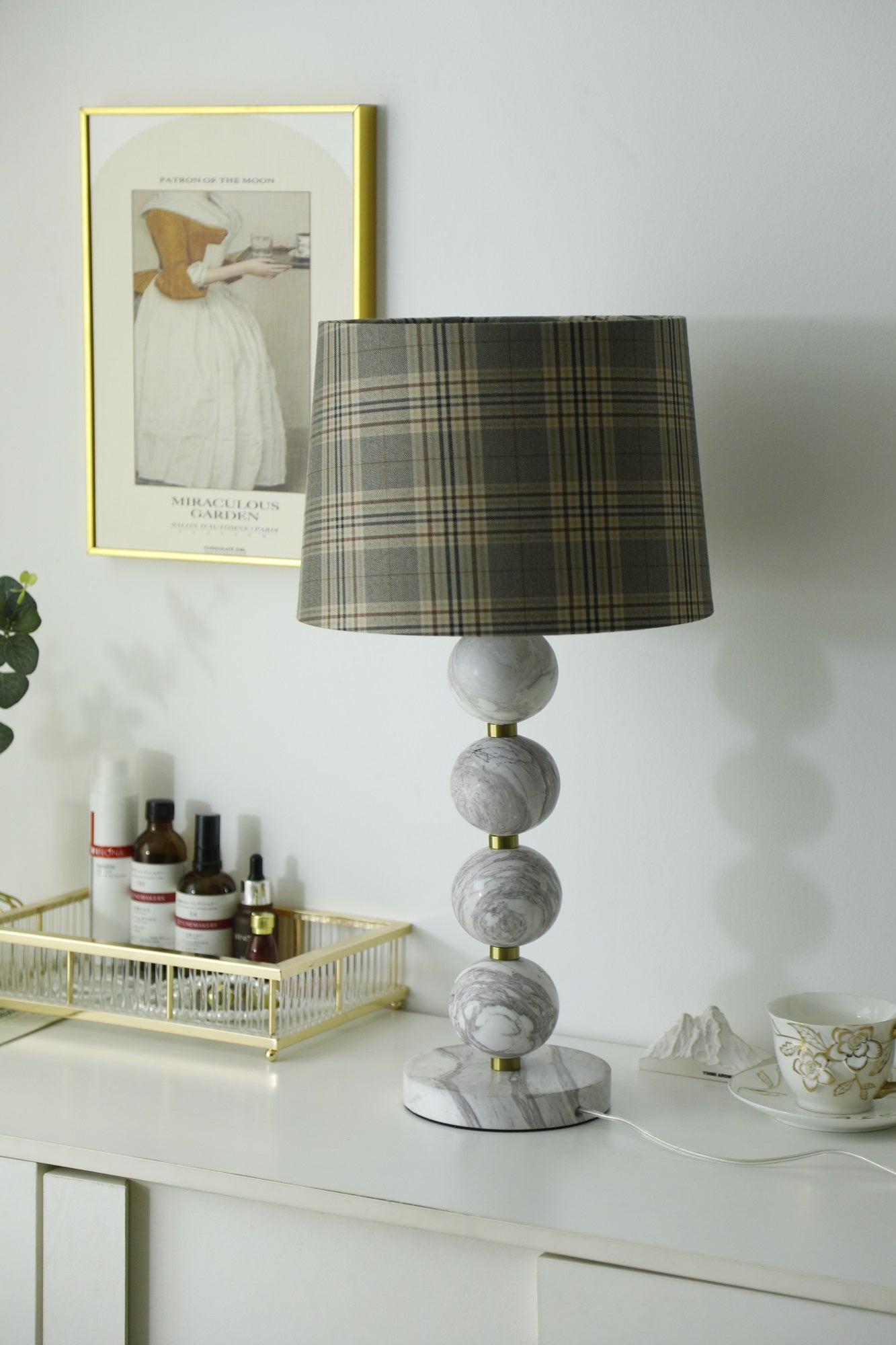 Rowan Modern Marble Table Lamp-Neutral Decor